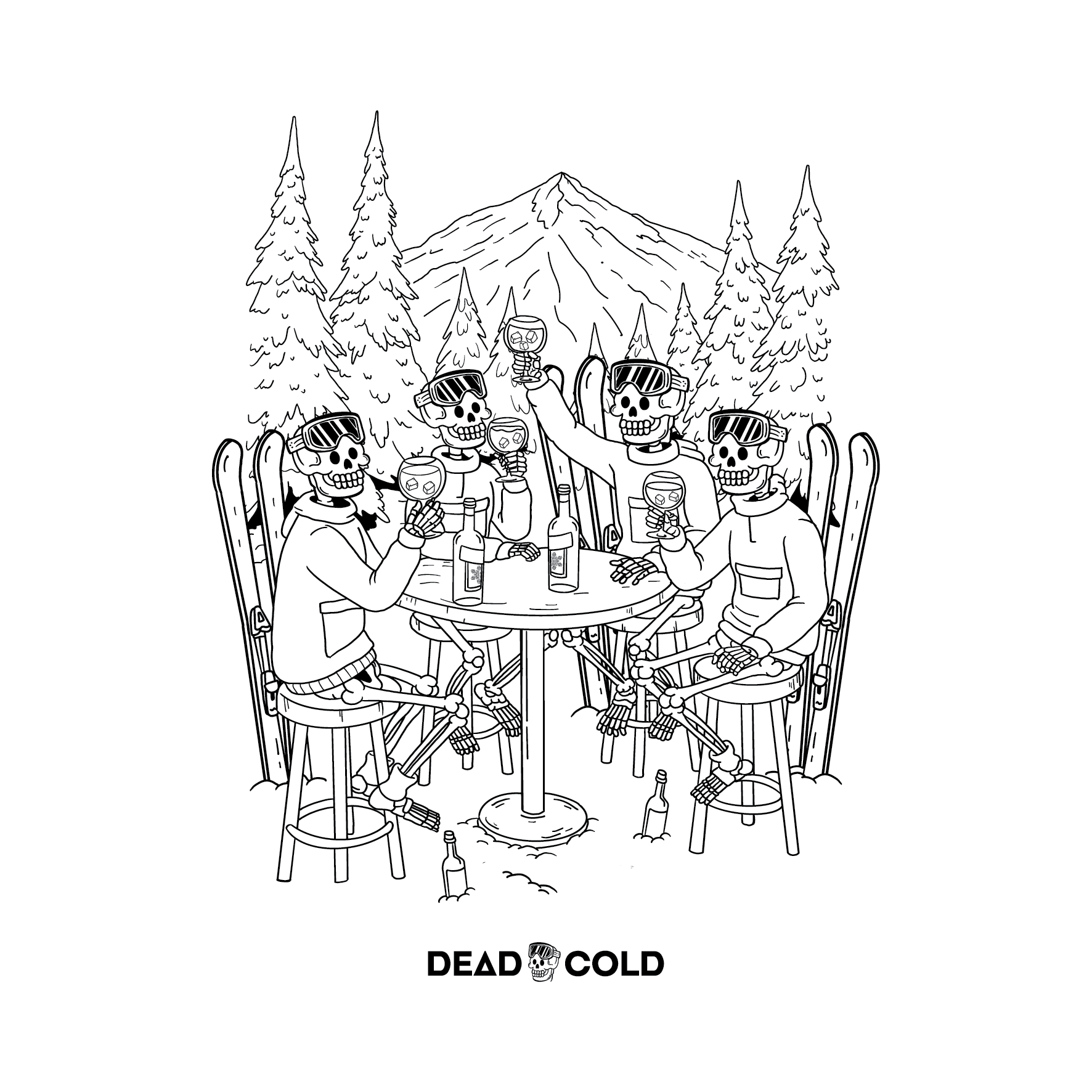 DeadCold Après Bone Club Hoodie - White
