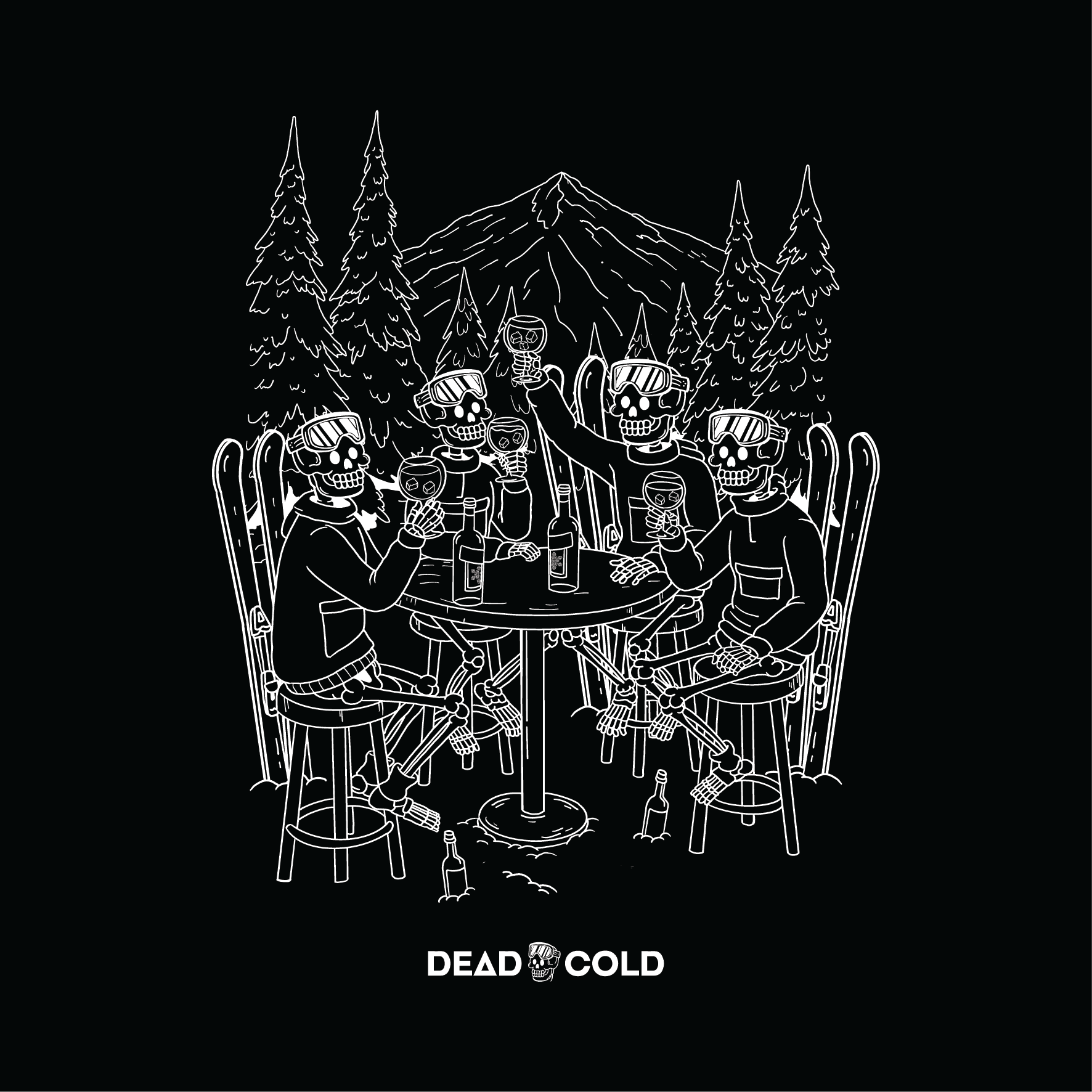 DeadCold Après Bone Club Hoodie - Black