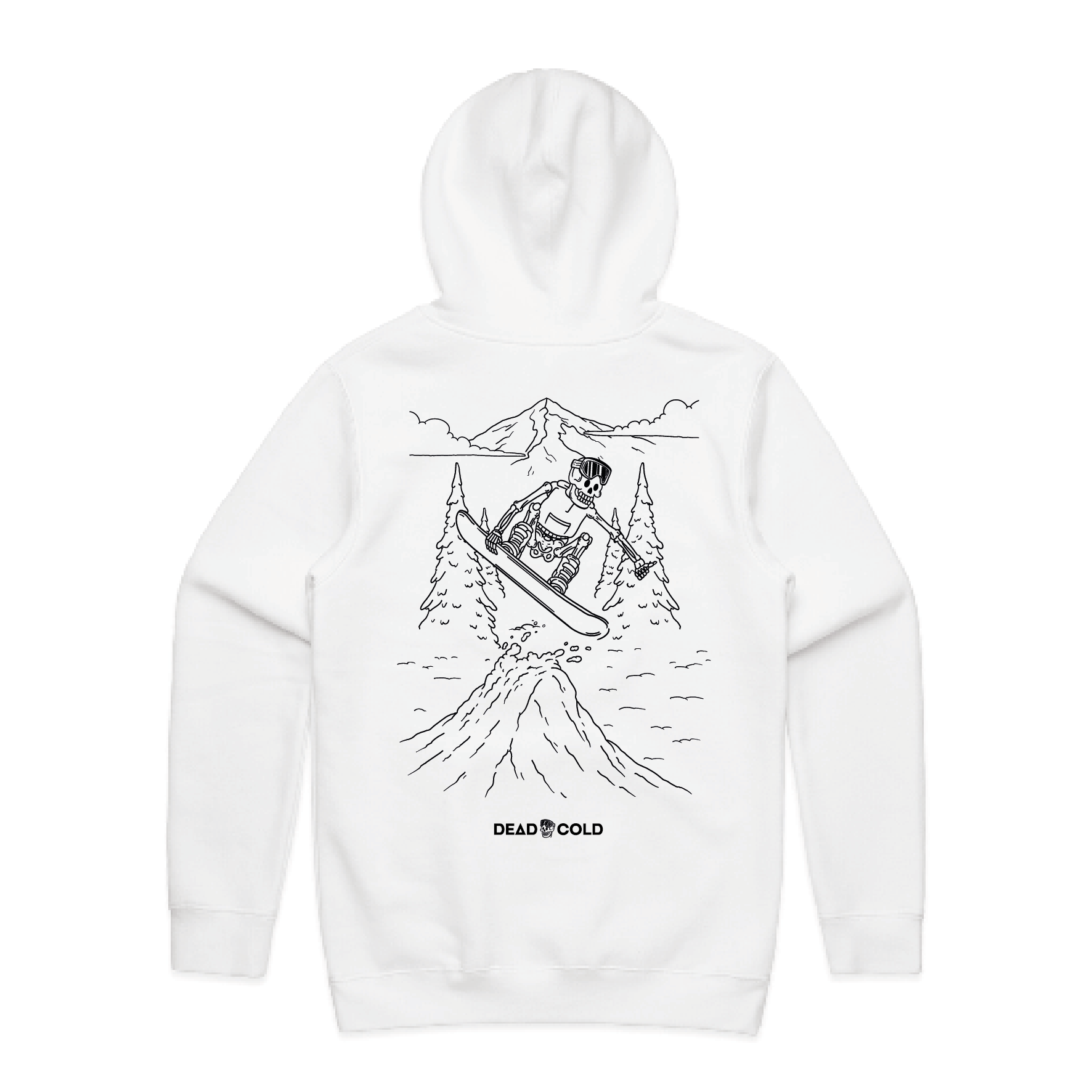 DeadCold Send It - Boarders Hoodie - White