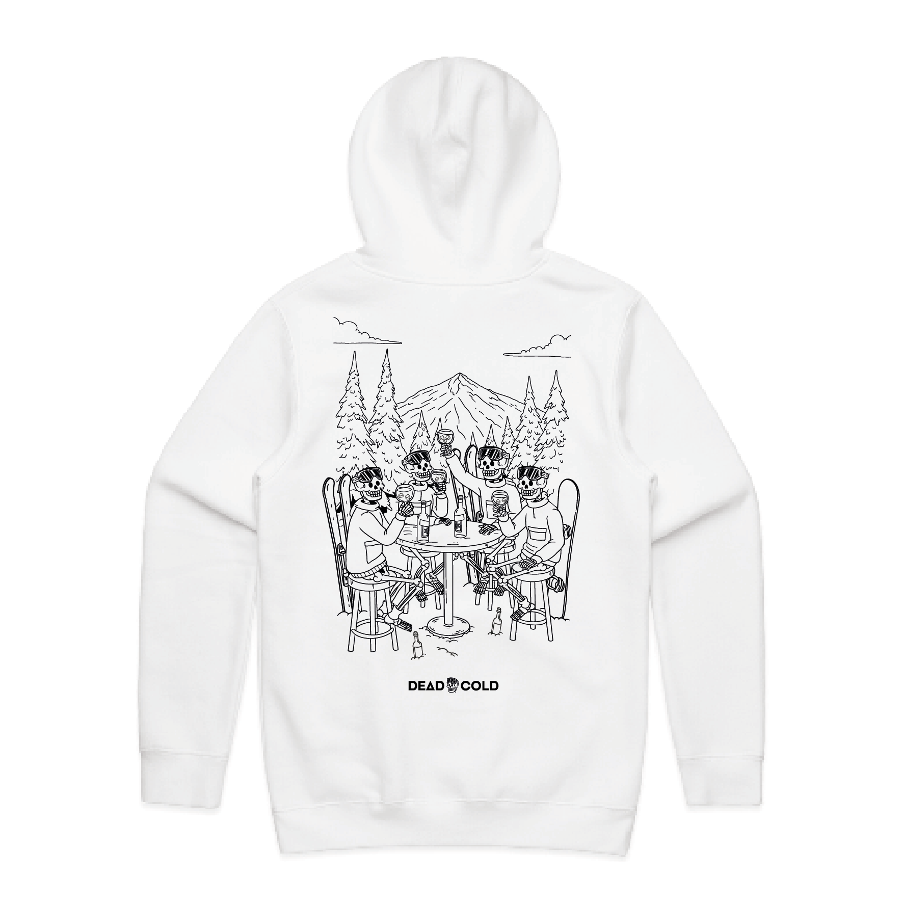DeadCold Après Board Club - Boarders Hoodie - White