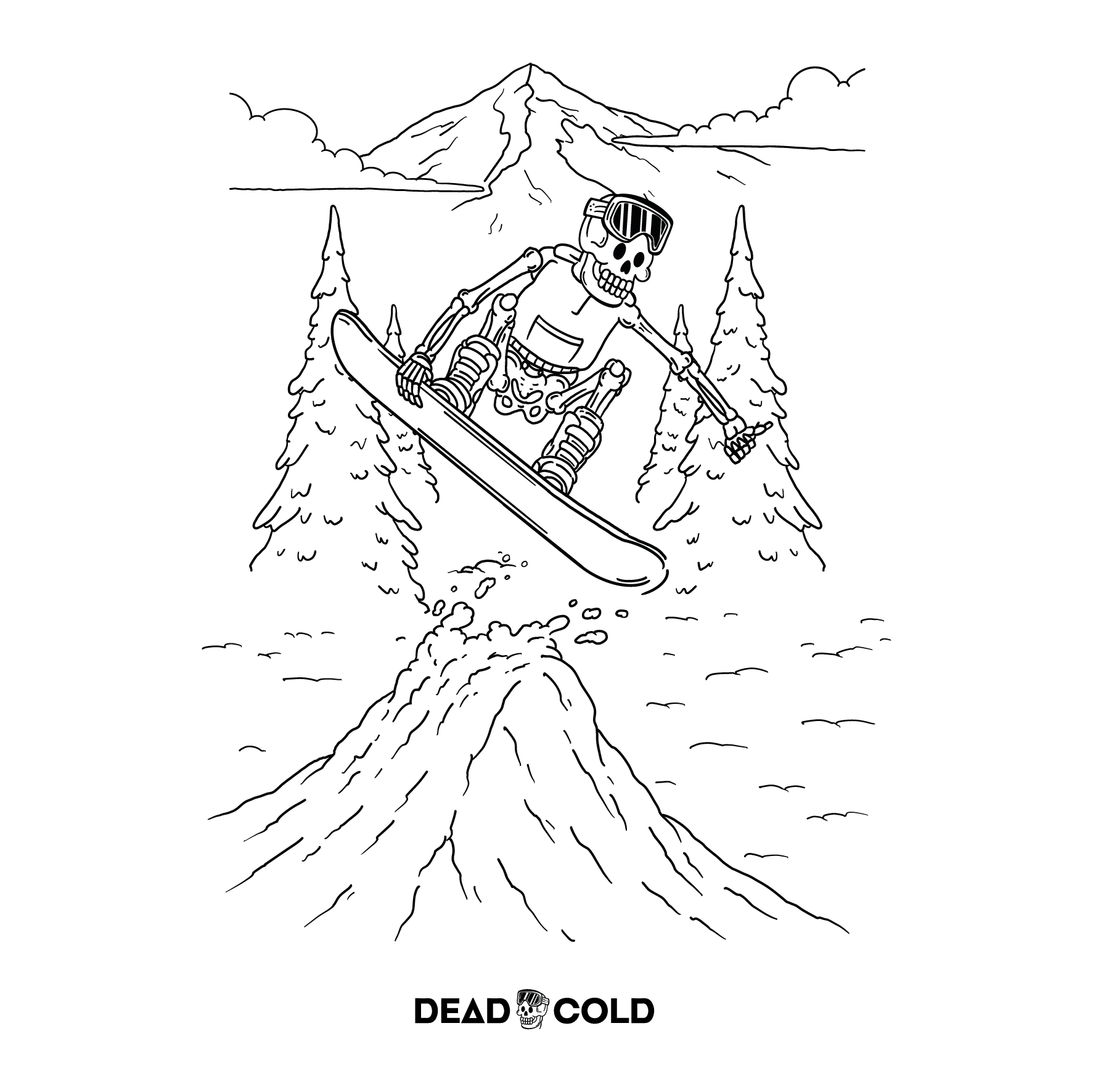 DeadCold Send It - Boarders Longsleeve Tee – White