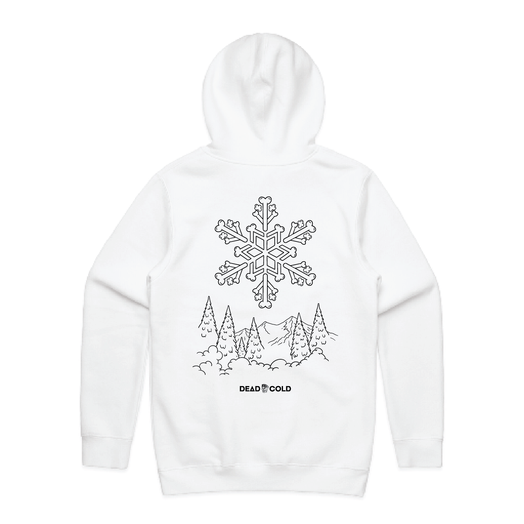 DeadCold Bone Flake Hoodie - White