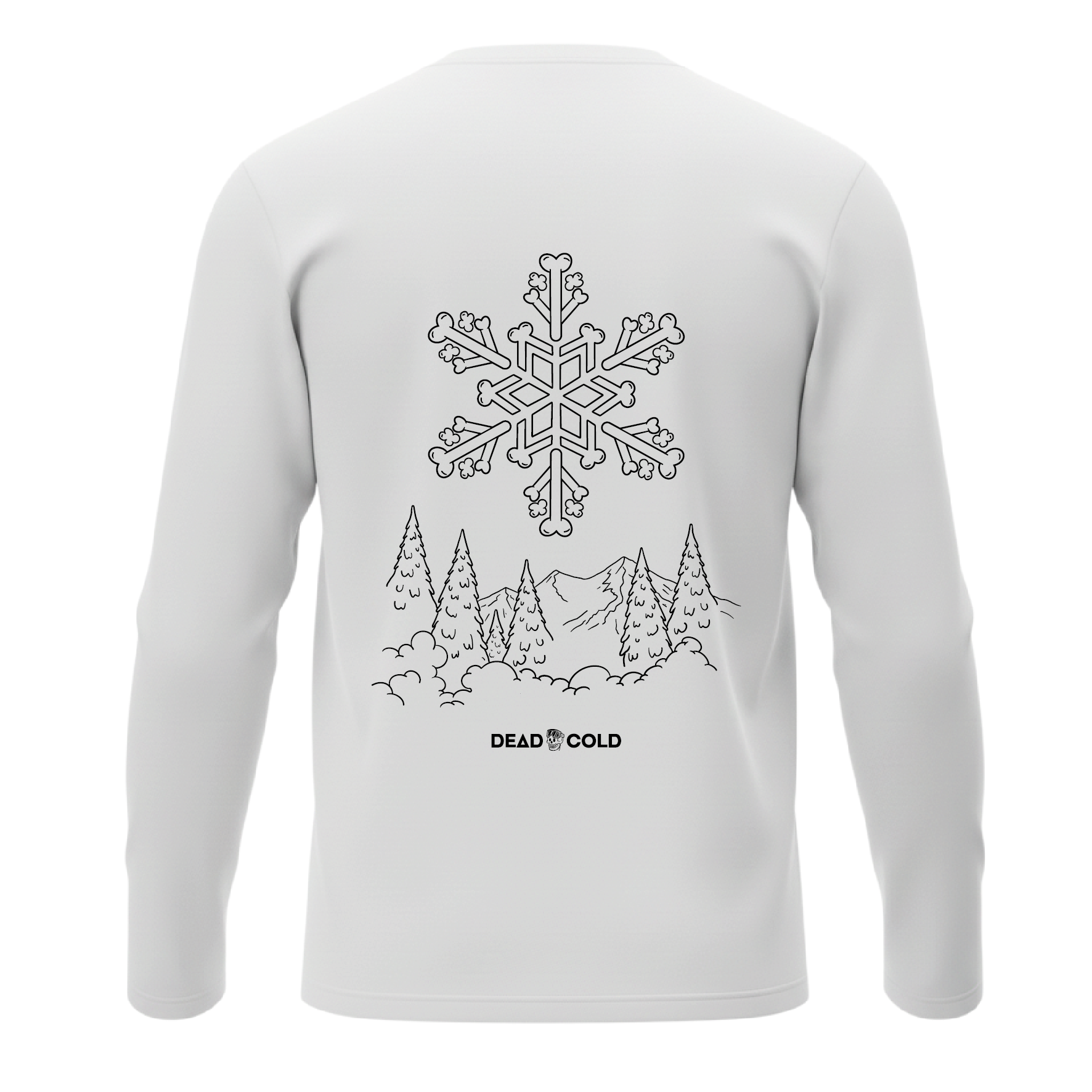 DeadCold Boneflake Longsleeve Tee – White