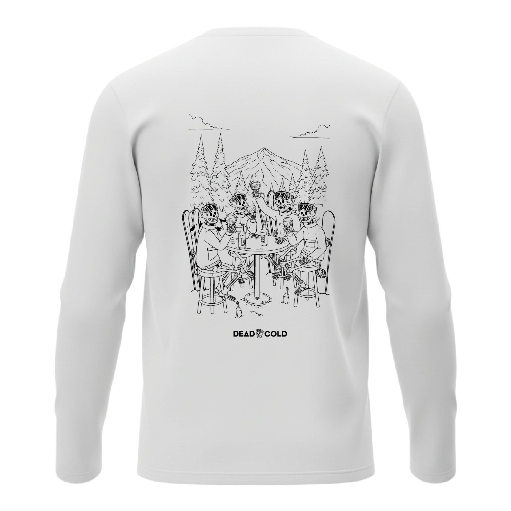 DeadCold Après Board Club - Boarders Longsleeve Tee – White
