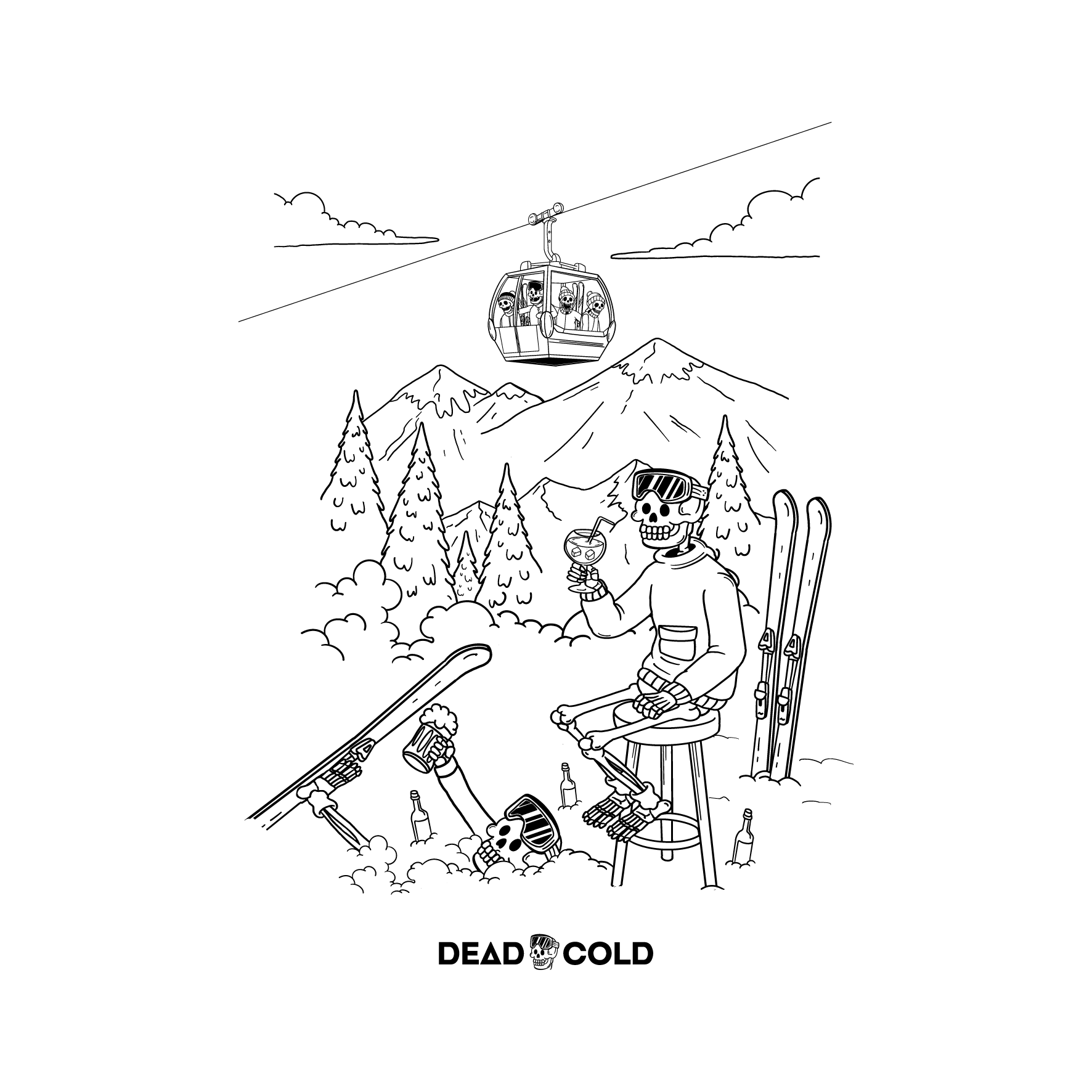 DeadCold Après Energy Tee – White