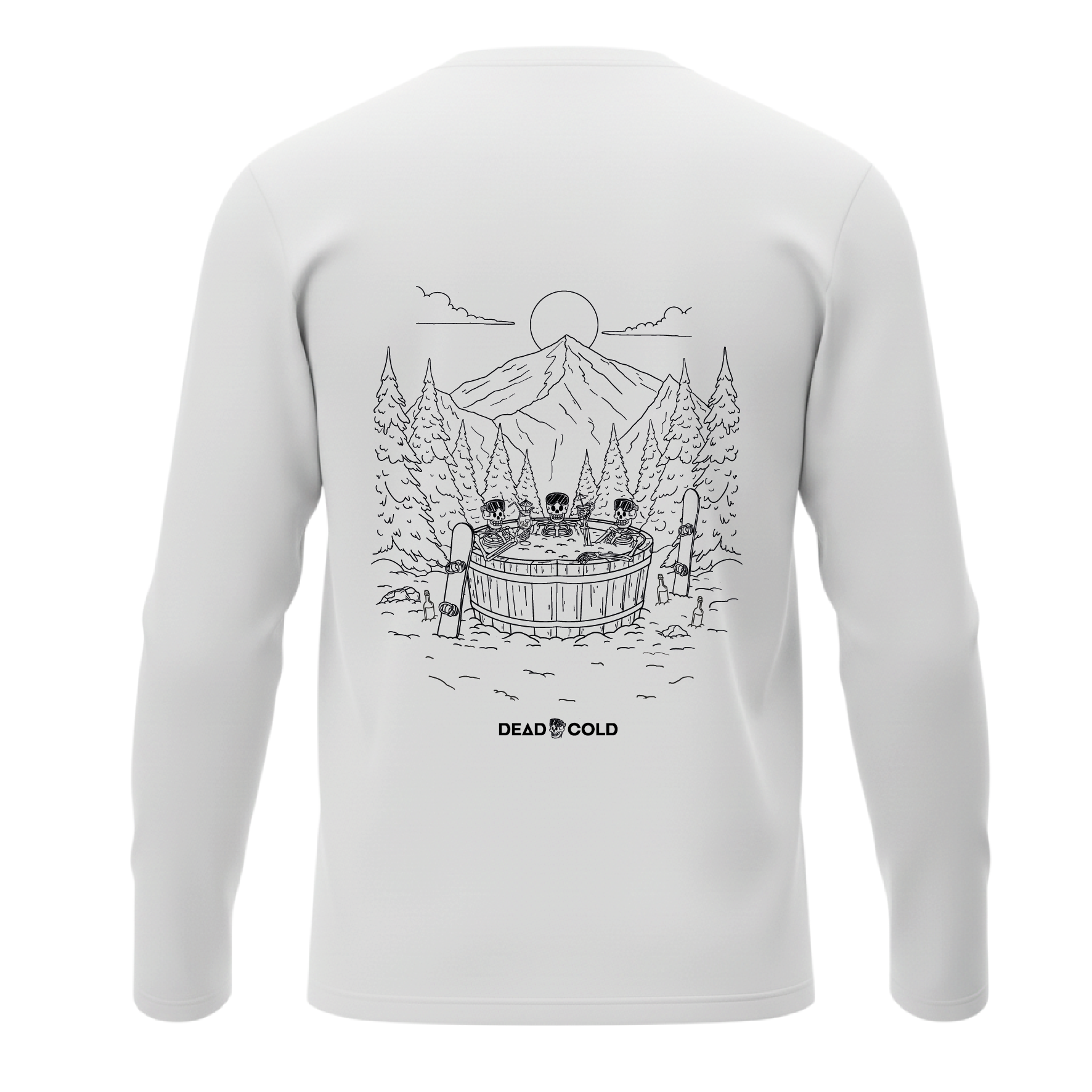 DeadCold Spa Days - Boarders Longsleeve Tee – White