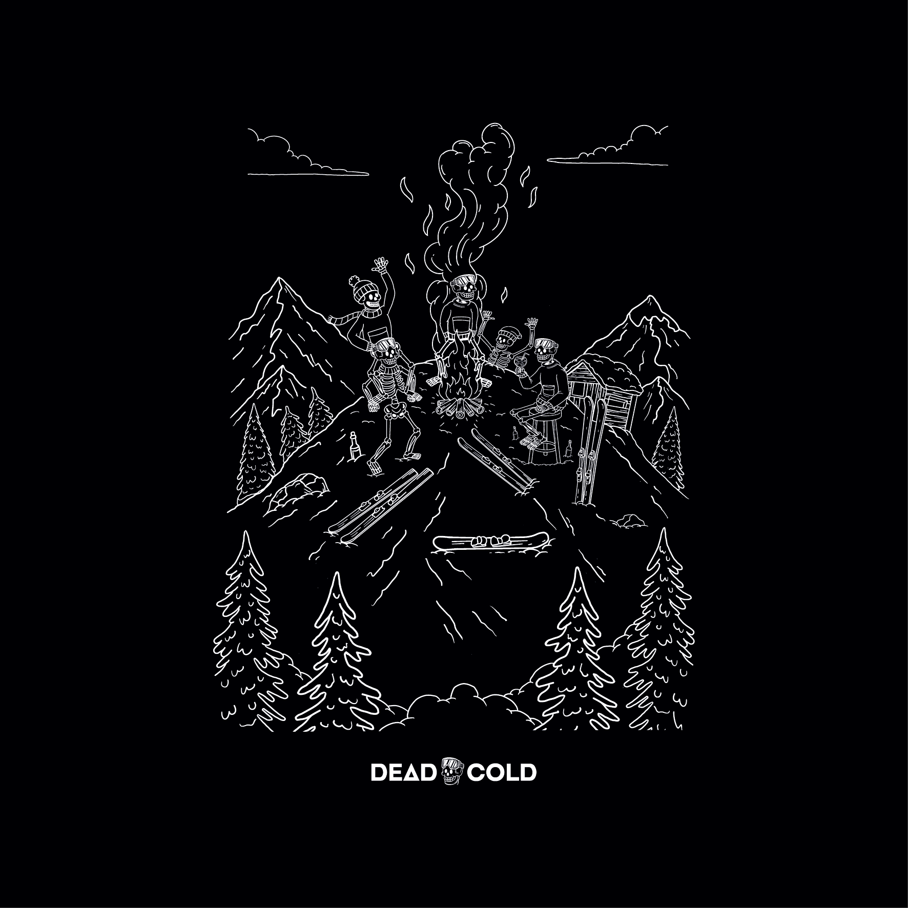 DeadCold Piste Party Tee – Black