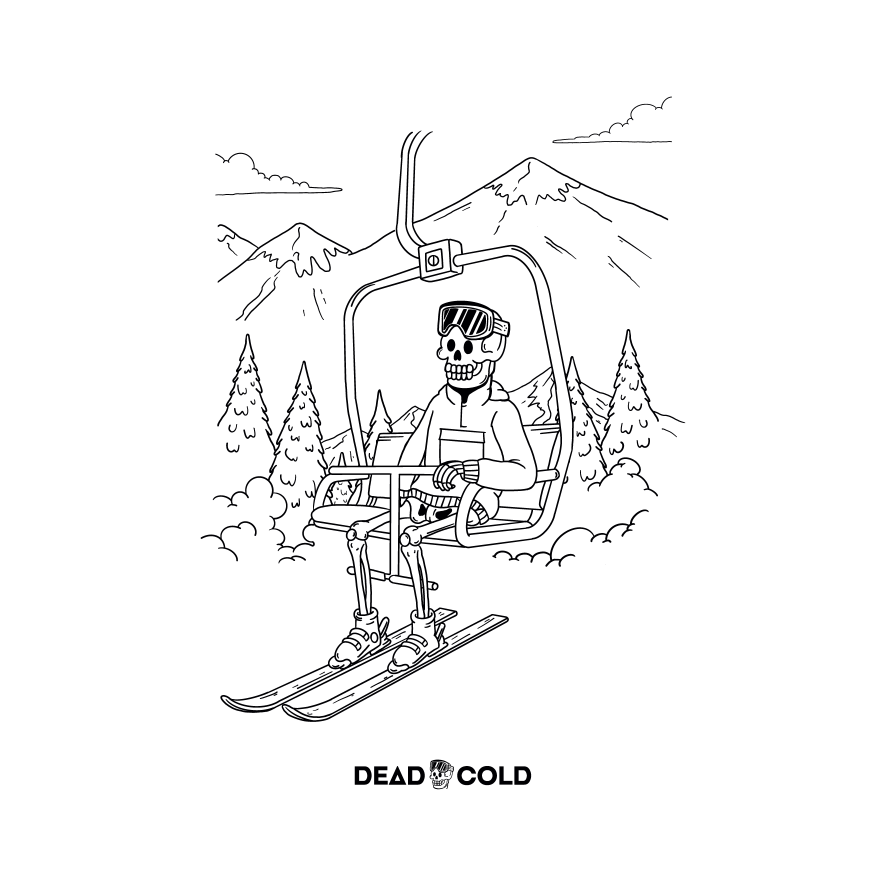 DeadCold First Chair Hoodie - White