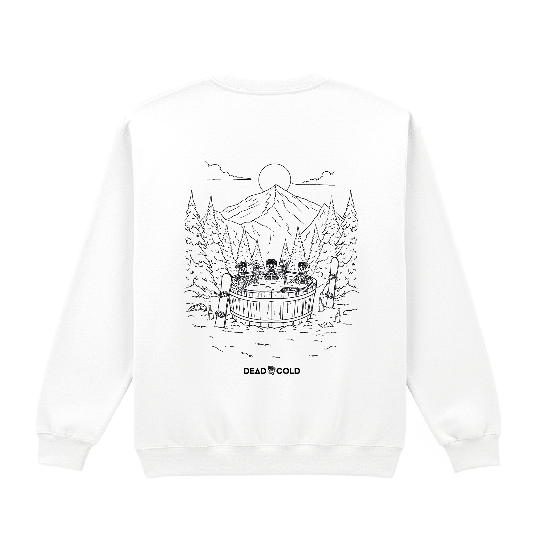 DeadCold Spa Days - Boarders Sweater – White