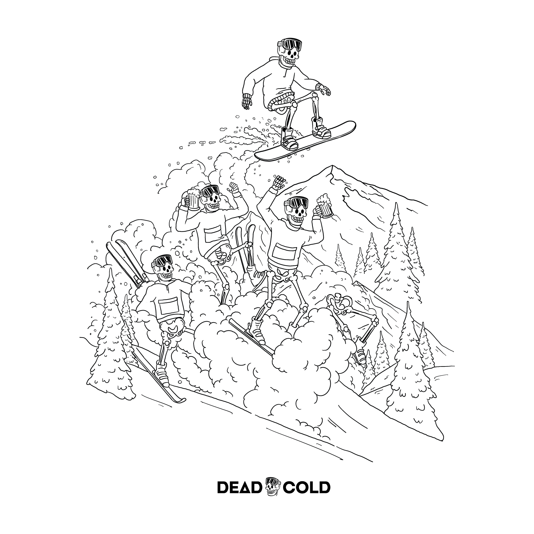 DeadCold Snowboarders Fault - Boarders Longsleeve Tee – Black