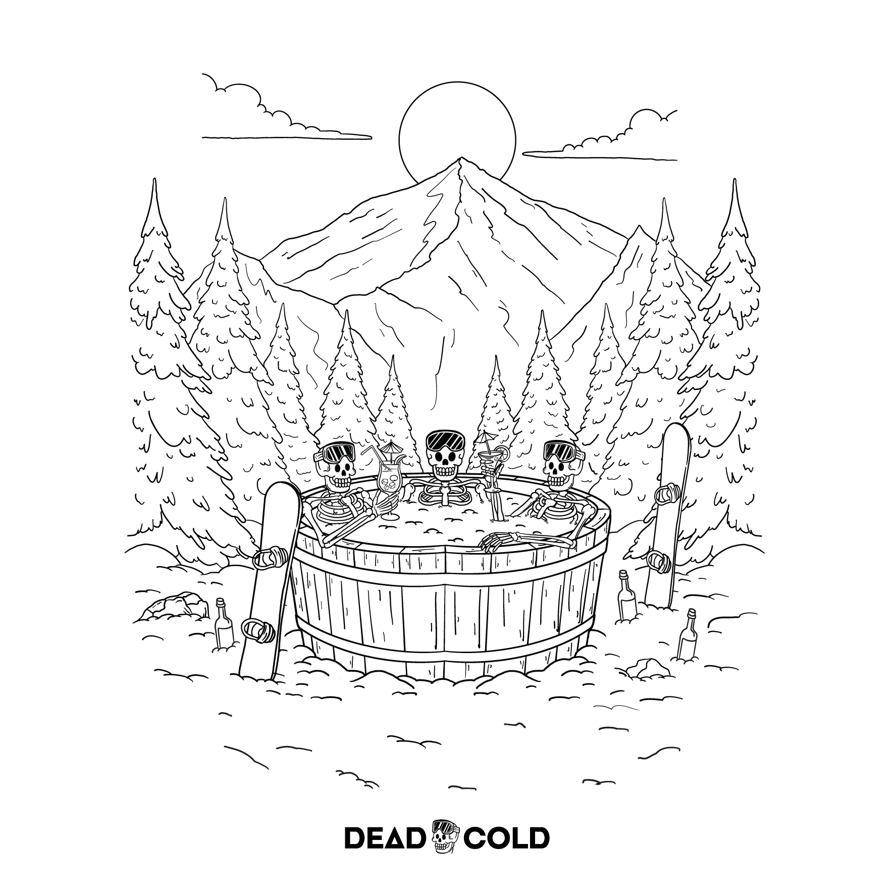 DeadCold Spa Days - Boarders Sweater – White