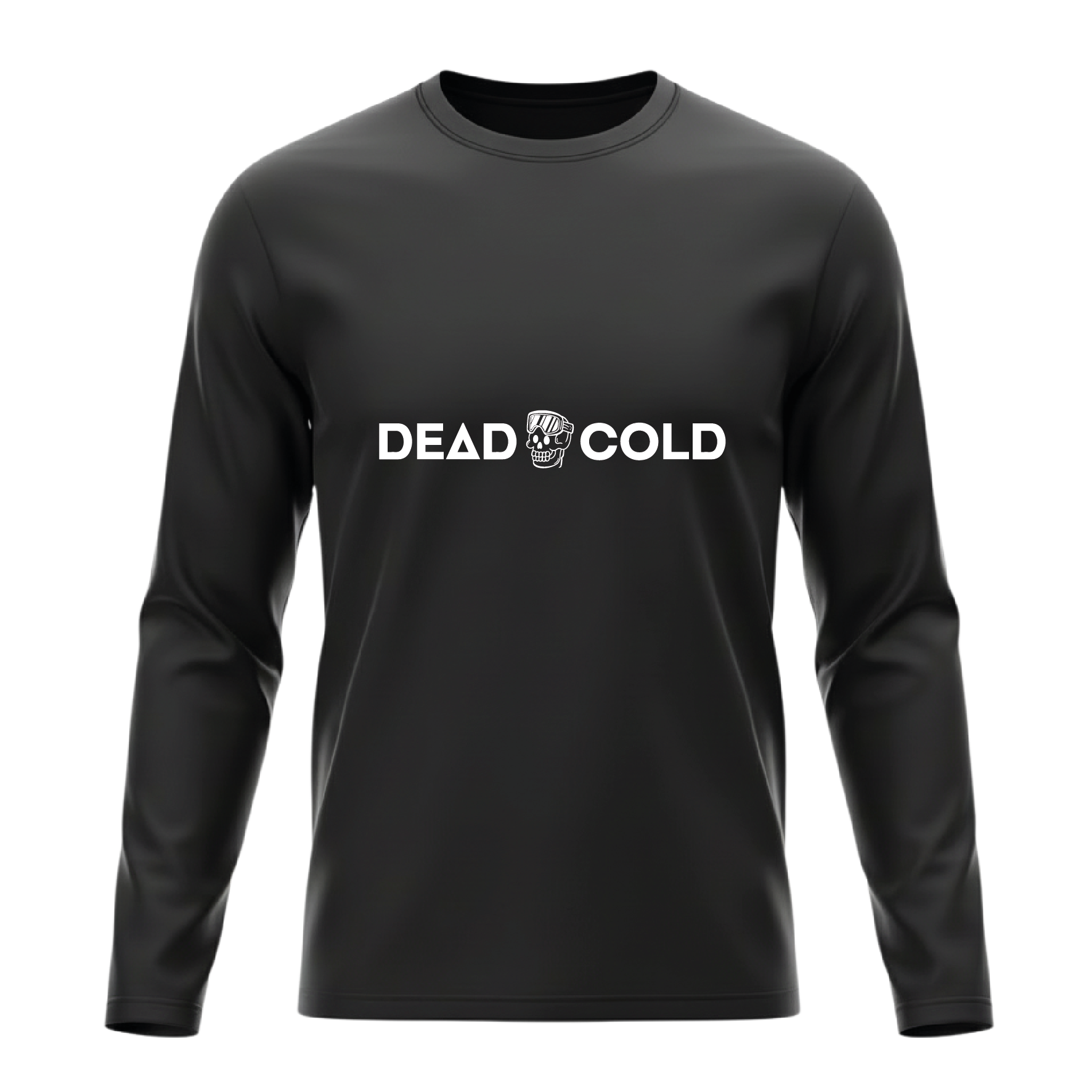 DeadCold Skull & Bones Longsleeve Tee – Black