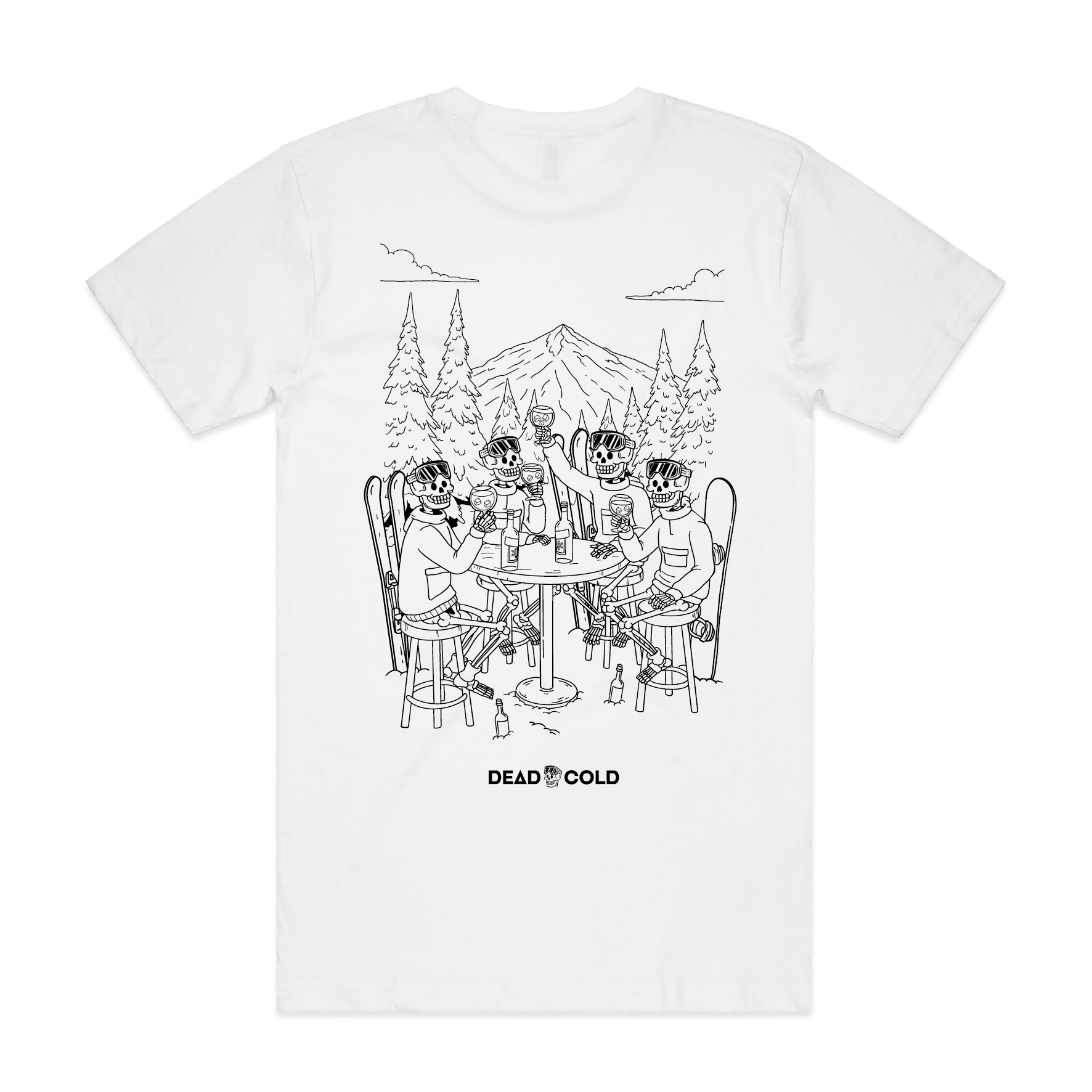 DeadCold Après Board Club - Boarders Tee - White