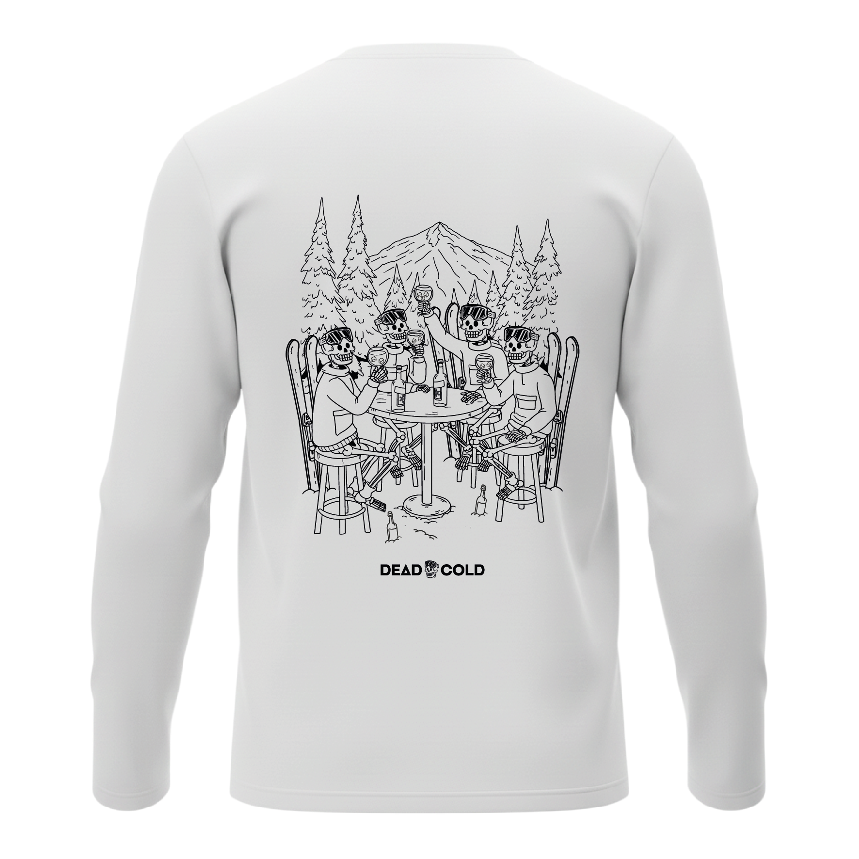 DeadCold Après Bone Club Longsleeve Tee – White