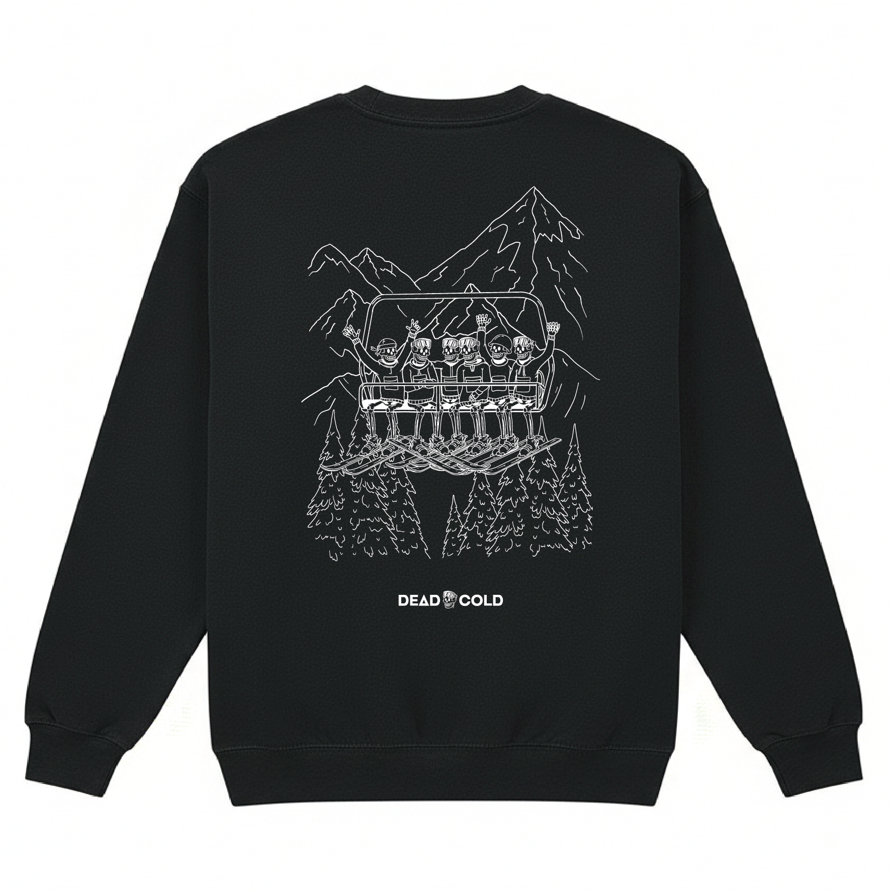 DeadCold Chairlift Crew Sweater – Black