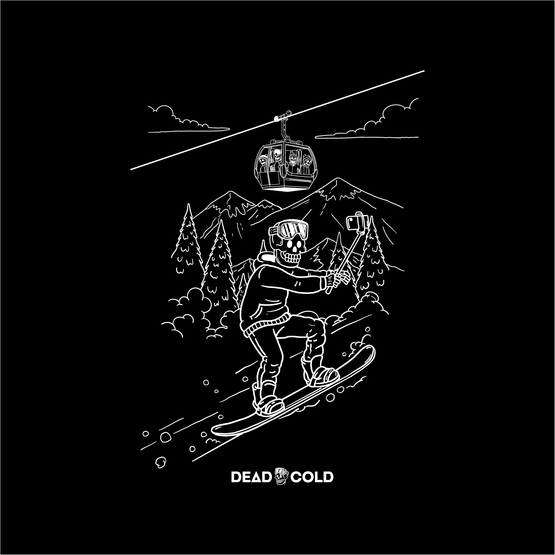 DeadCold Selfie - Boarders Hoodie - Black