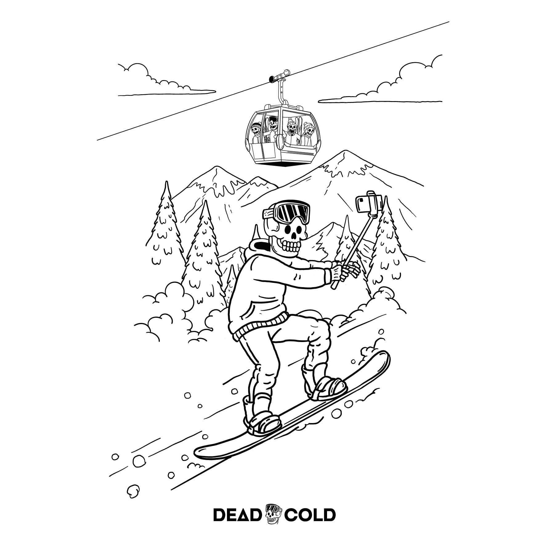 DeadCold Selfie - Boarders Longsleeve Tee – Black