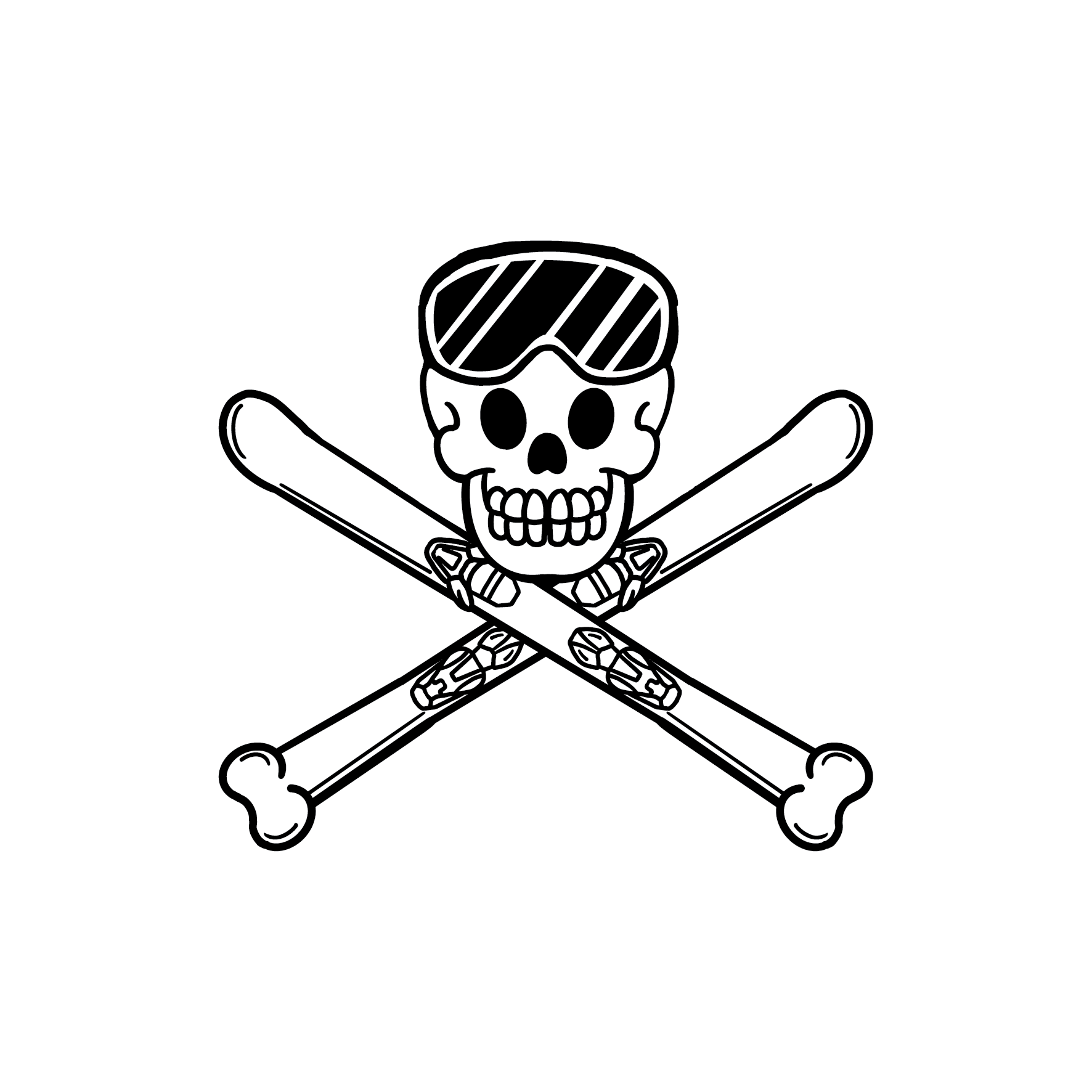 DeadCold Skull & Bones Tee – White