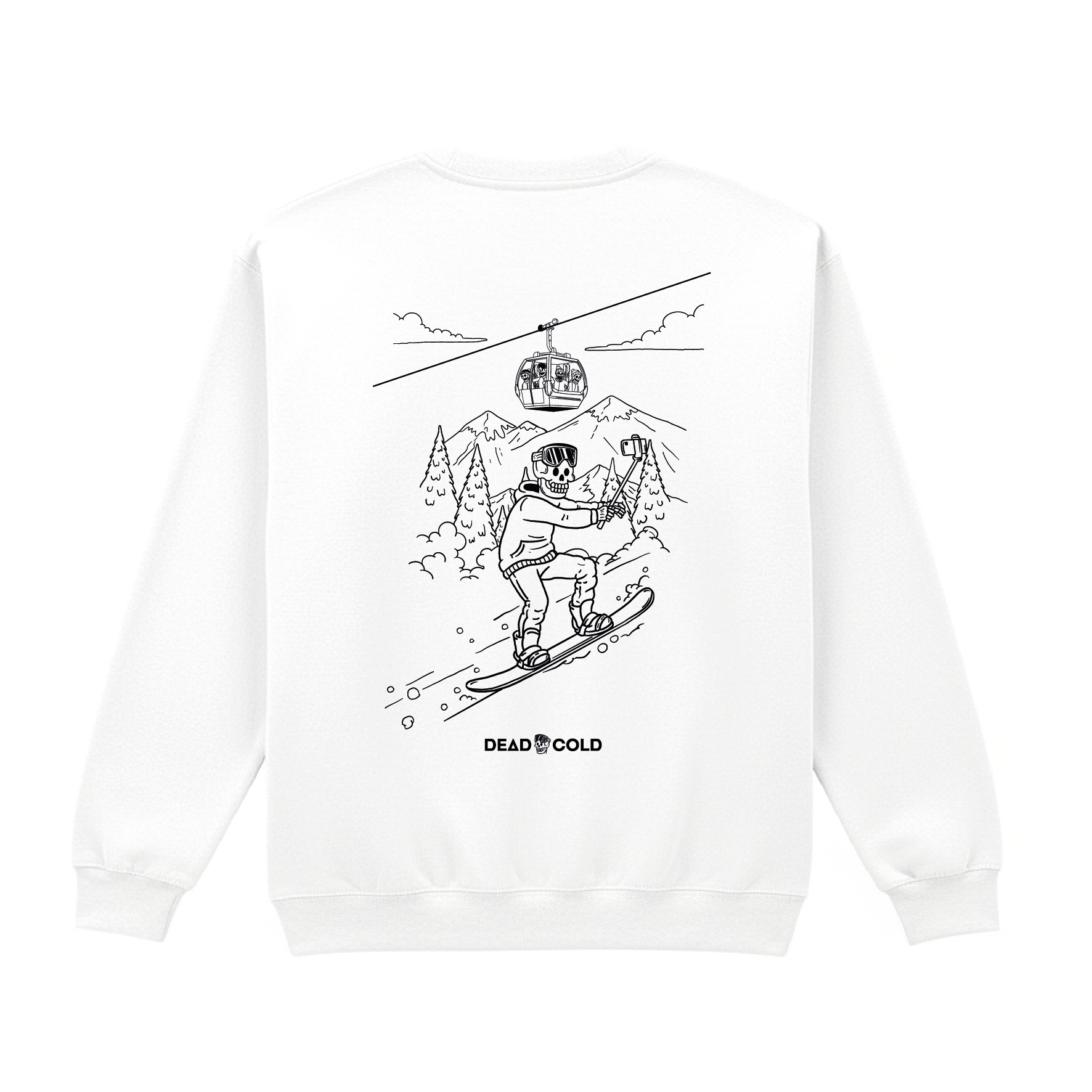 DeadCold Selfie - Boarders Sweater – White