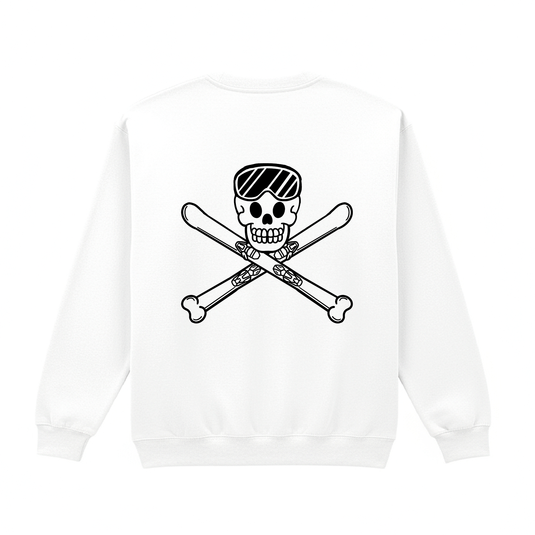 DeadCold Skull & Bones Sweater – White