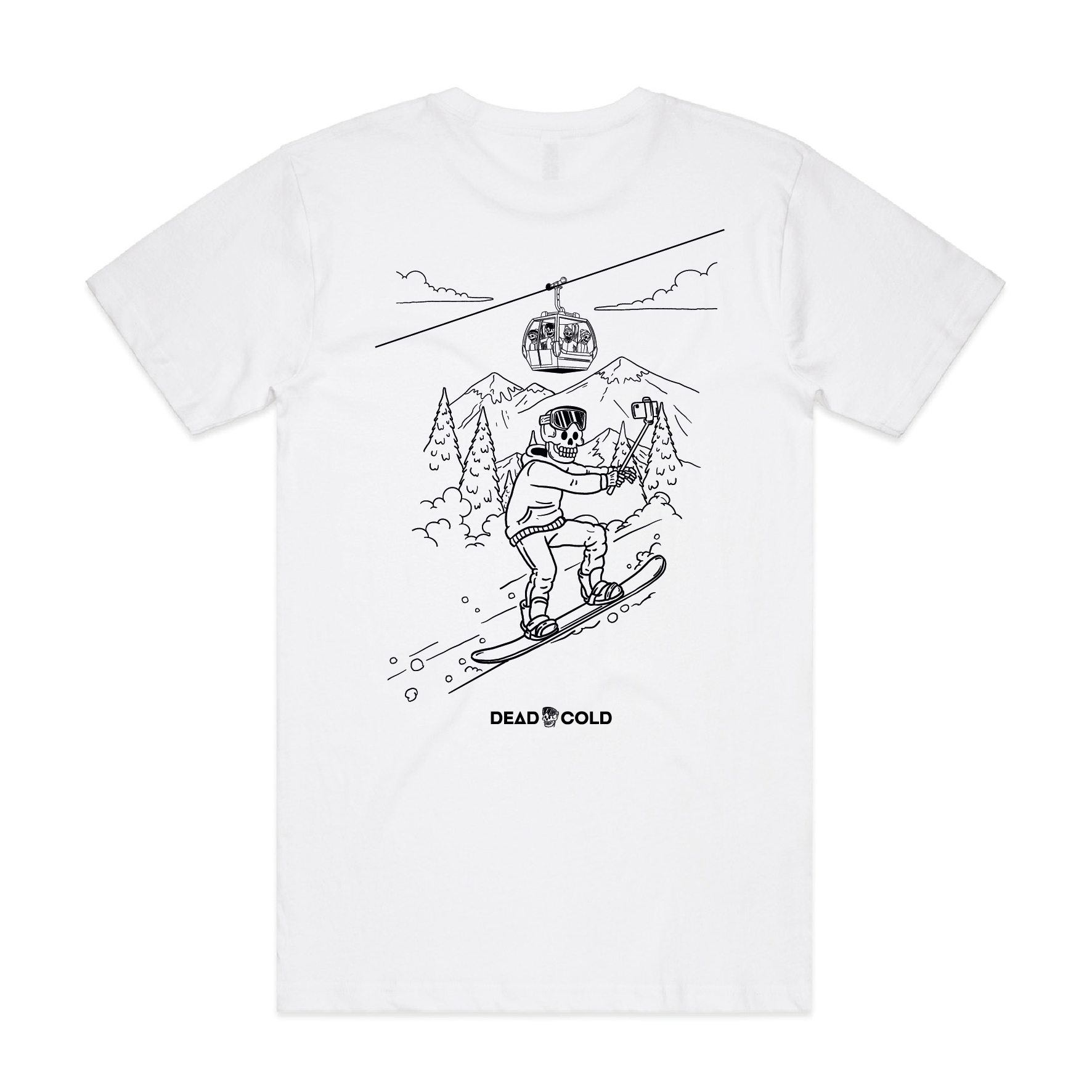 DeadCold Selfie - Boarders Tee - White
