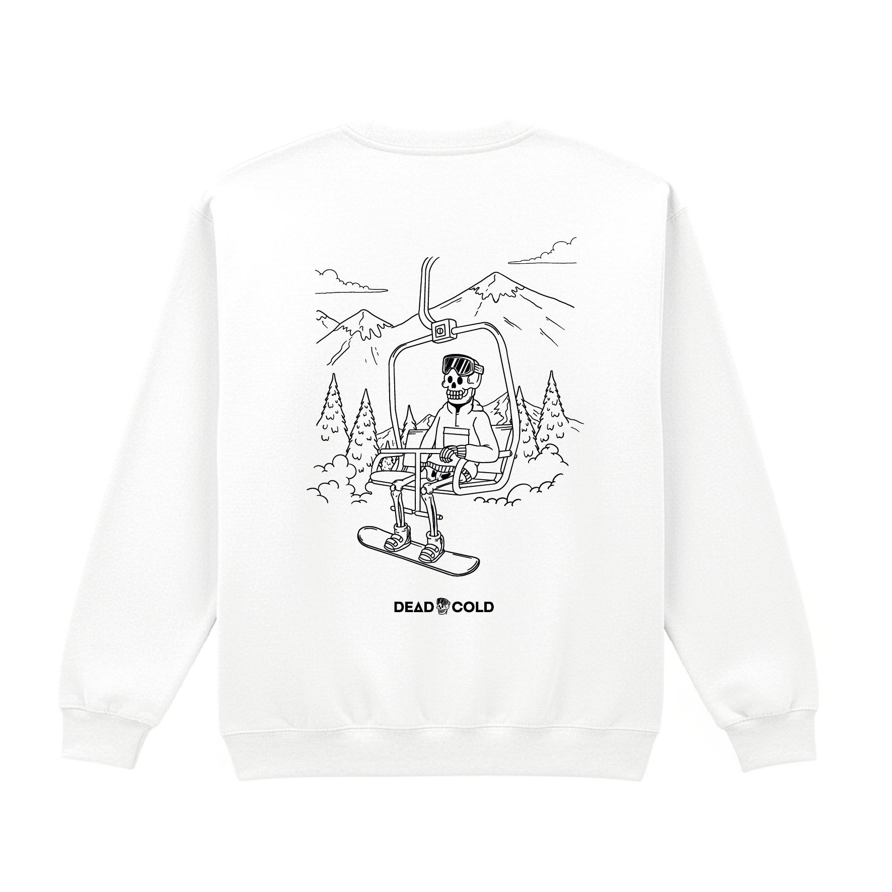 DeadCold First Chair - Boarders Sweater – White