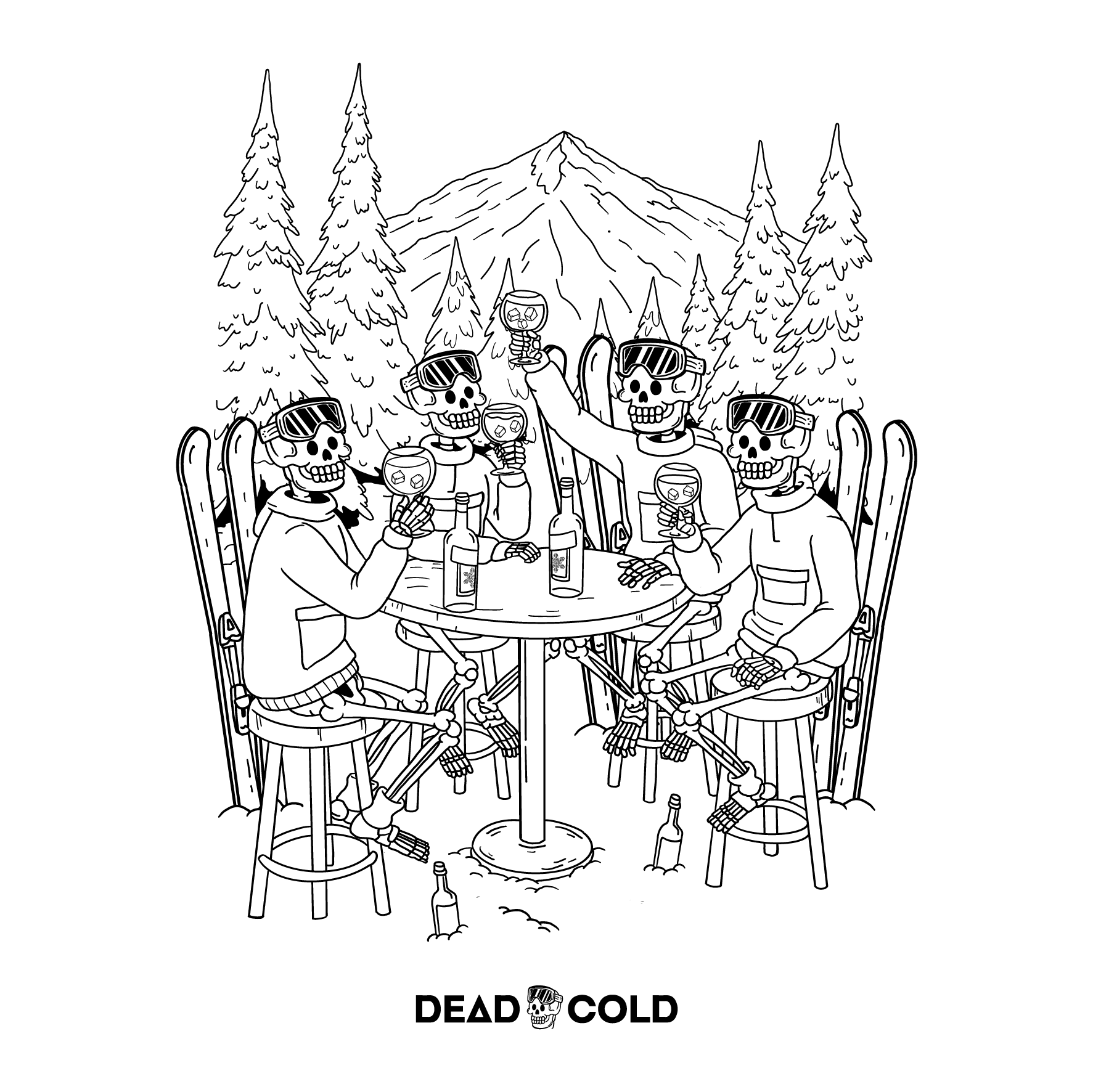 DeadCold Après Bone Club - Sweater – Black