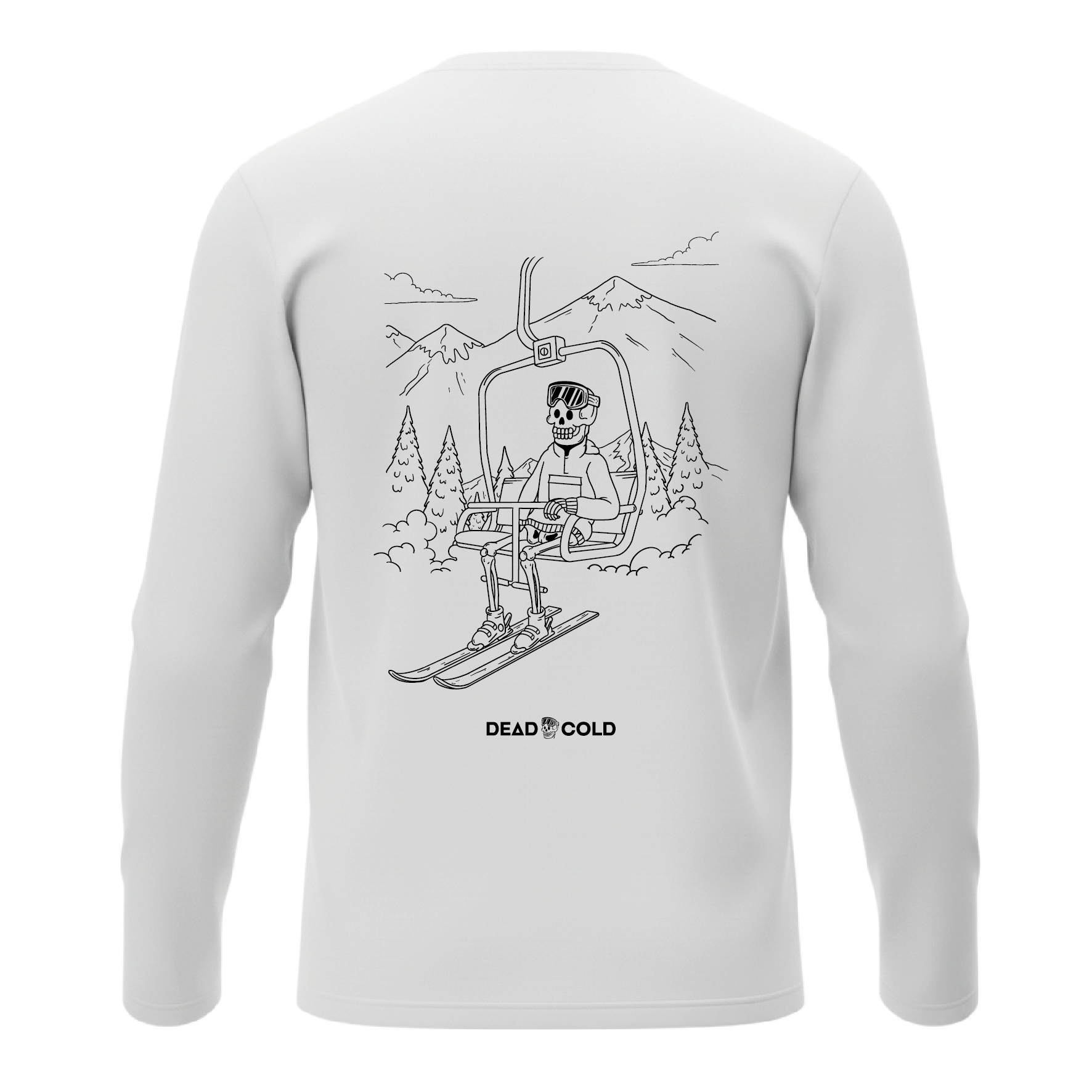 DeadCold First Chair Longsleeve Tee – White