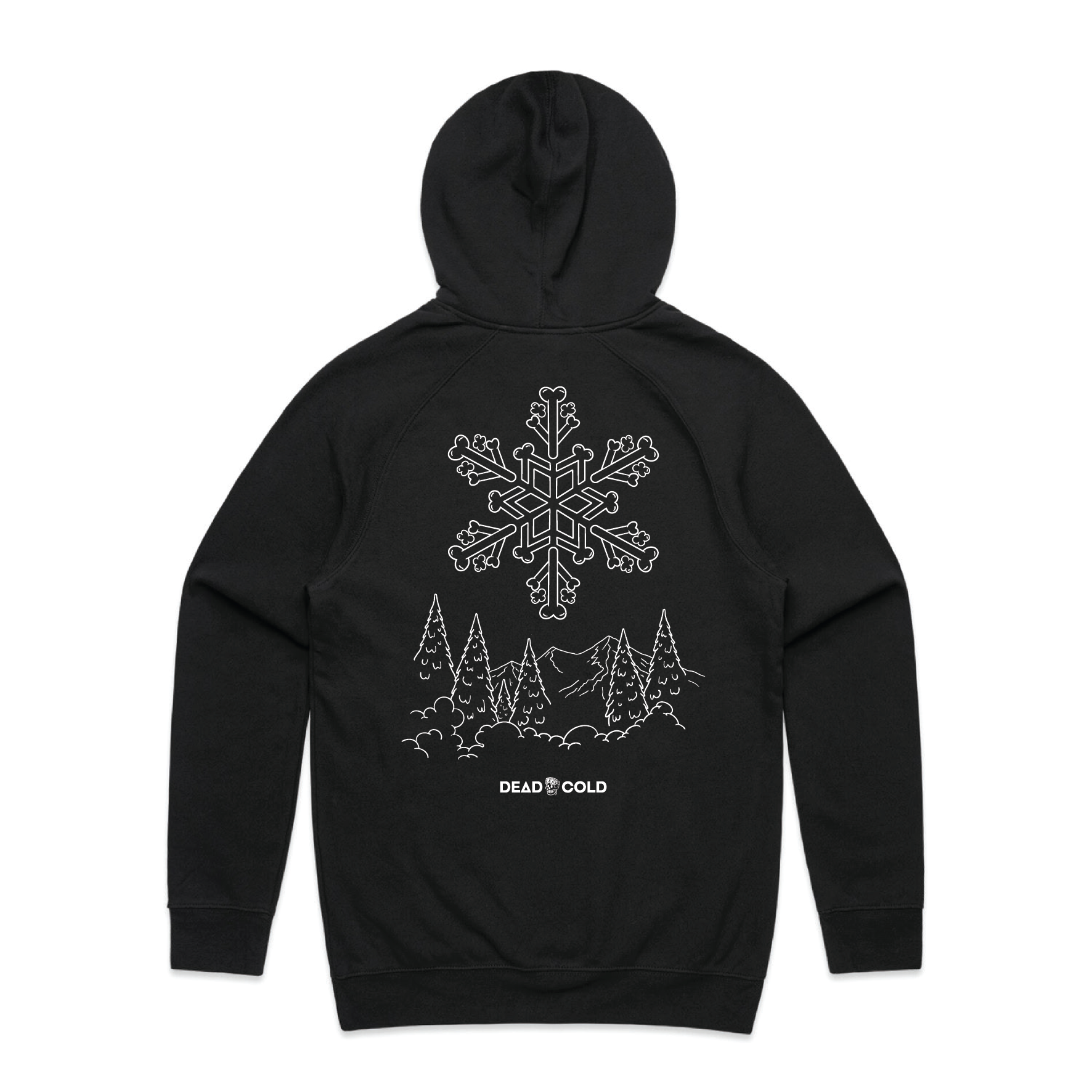 DeadCold Bone Flake Hoodie - Black