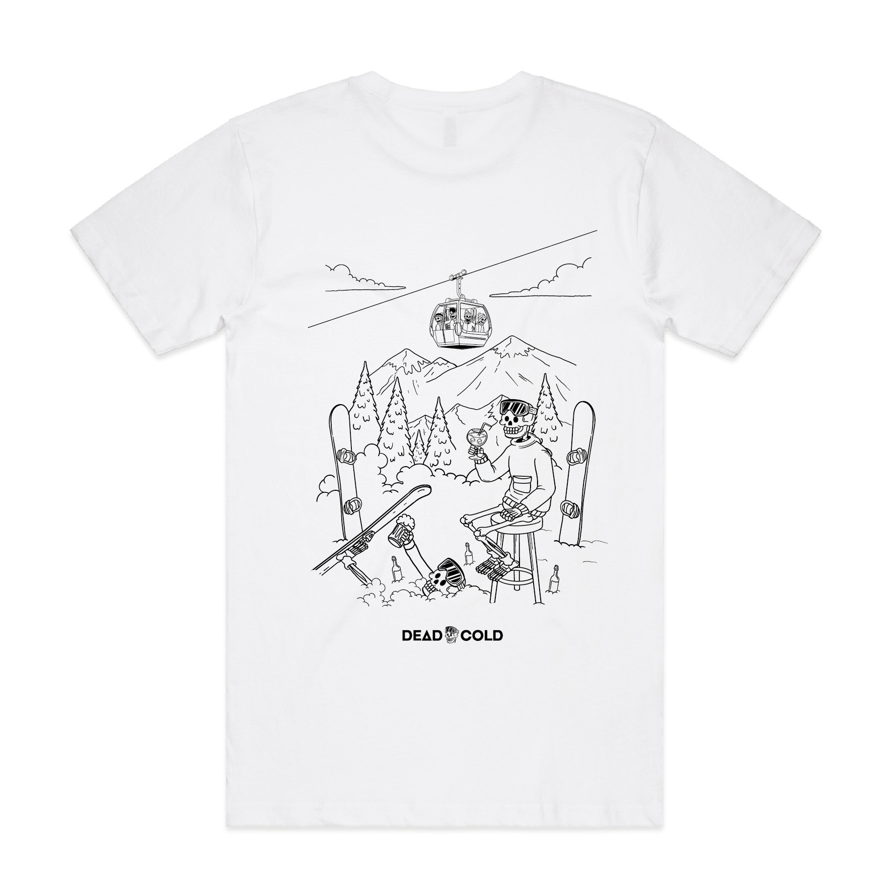 DeadCold Apres Energy - Boarders Tee - White