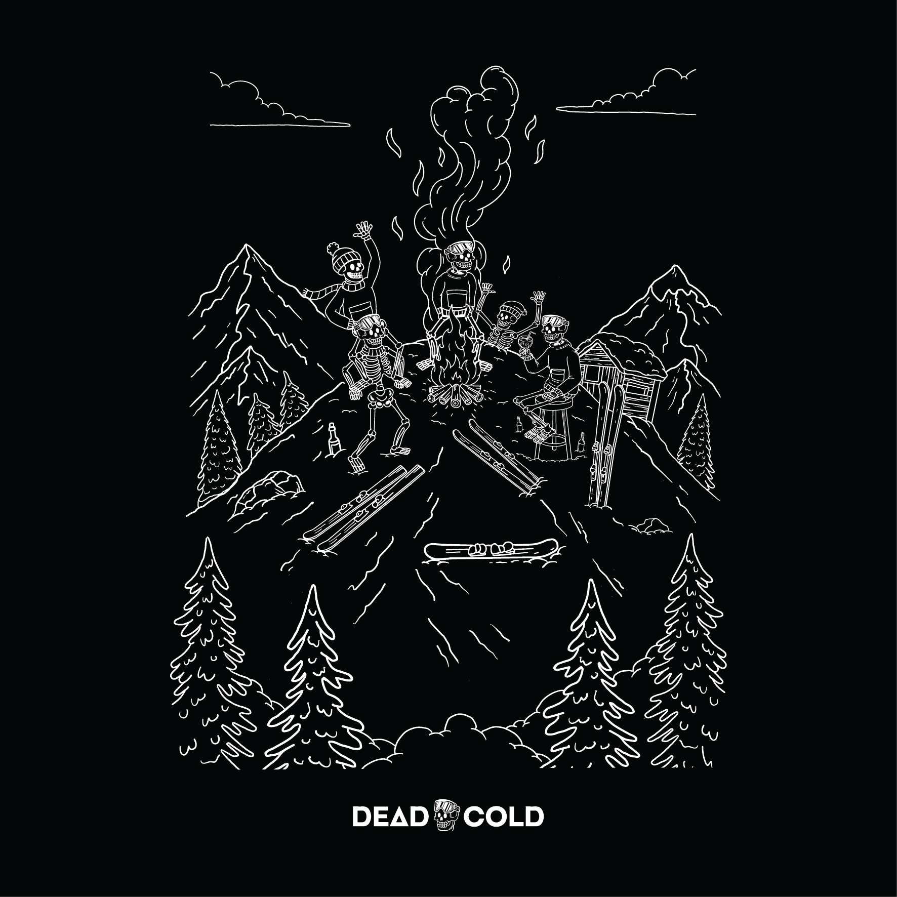 DeadCold Piste Party Hoodie - Black