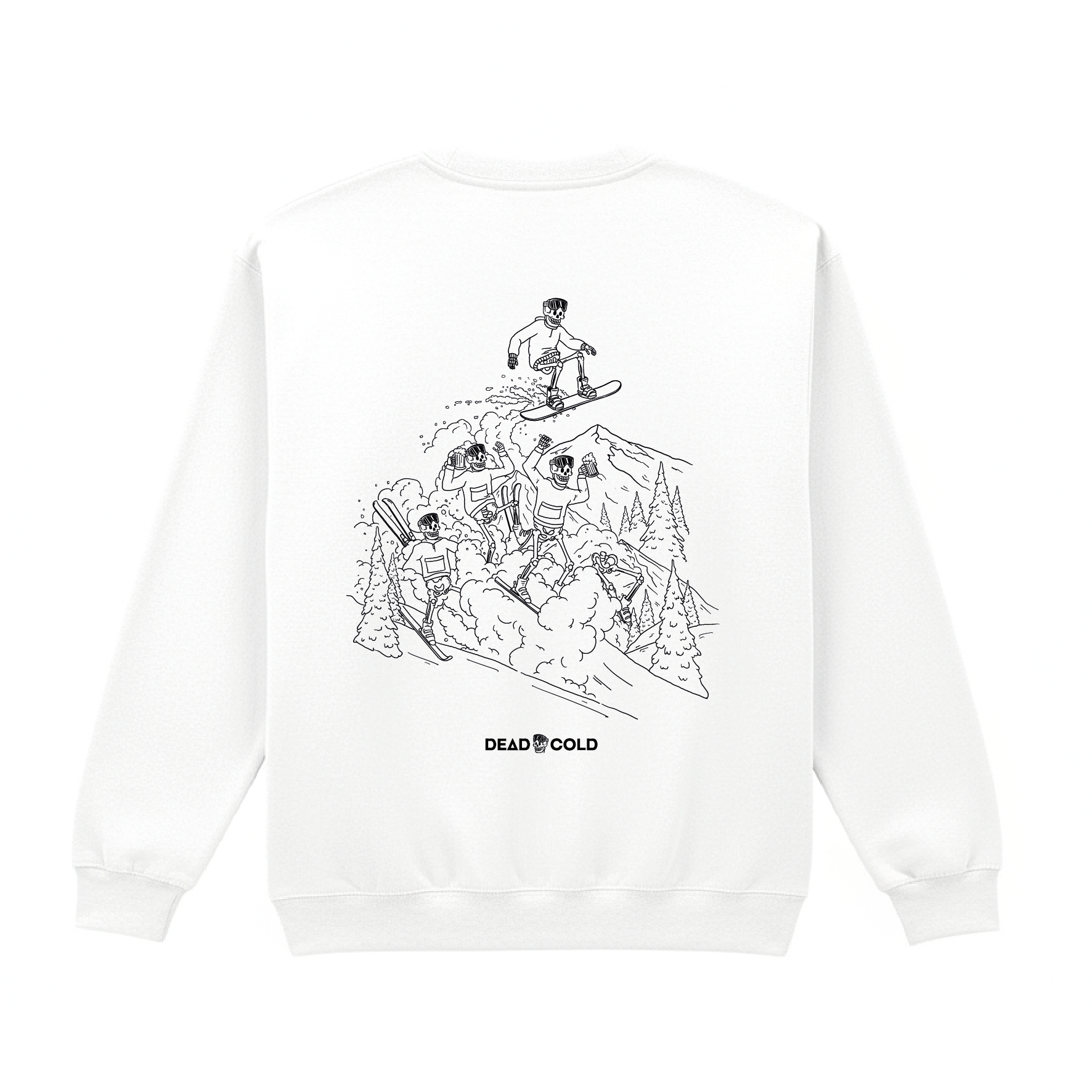 DeadCold Snowboarders Fault - Boarders Sweater – White