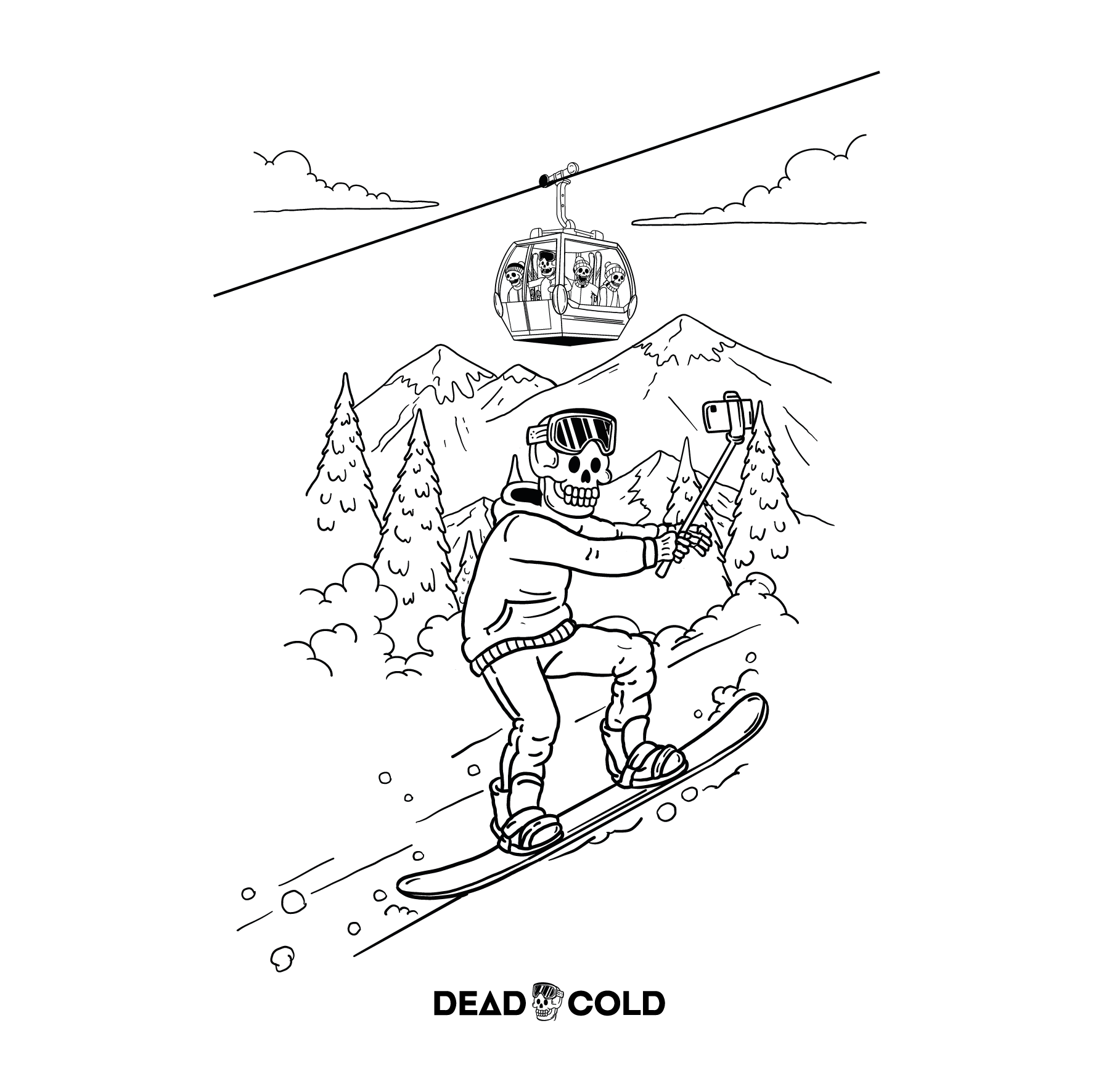 DeadCold Selfie - Boarders Sweater – White