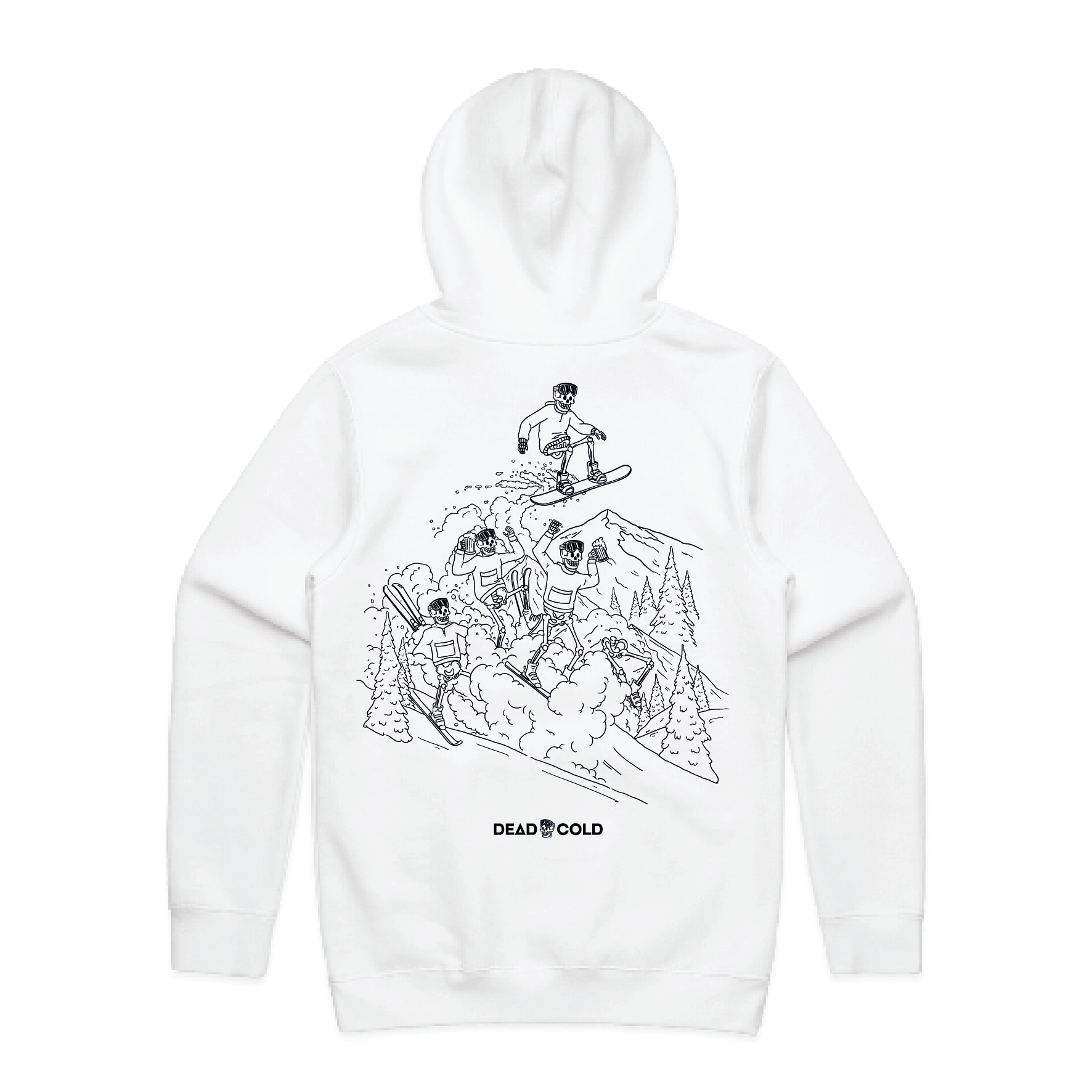 DeadCold Snowboarders Fault - Boarders Hoodie - White