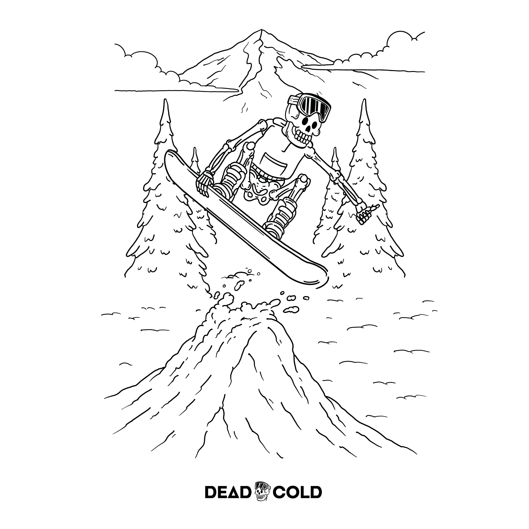 DeadCold Send It - Boarders Tee - White