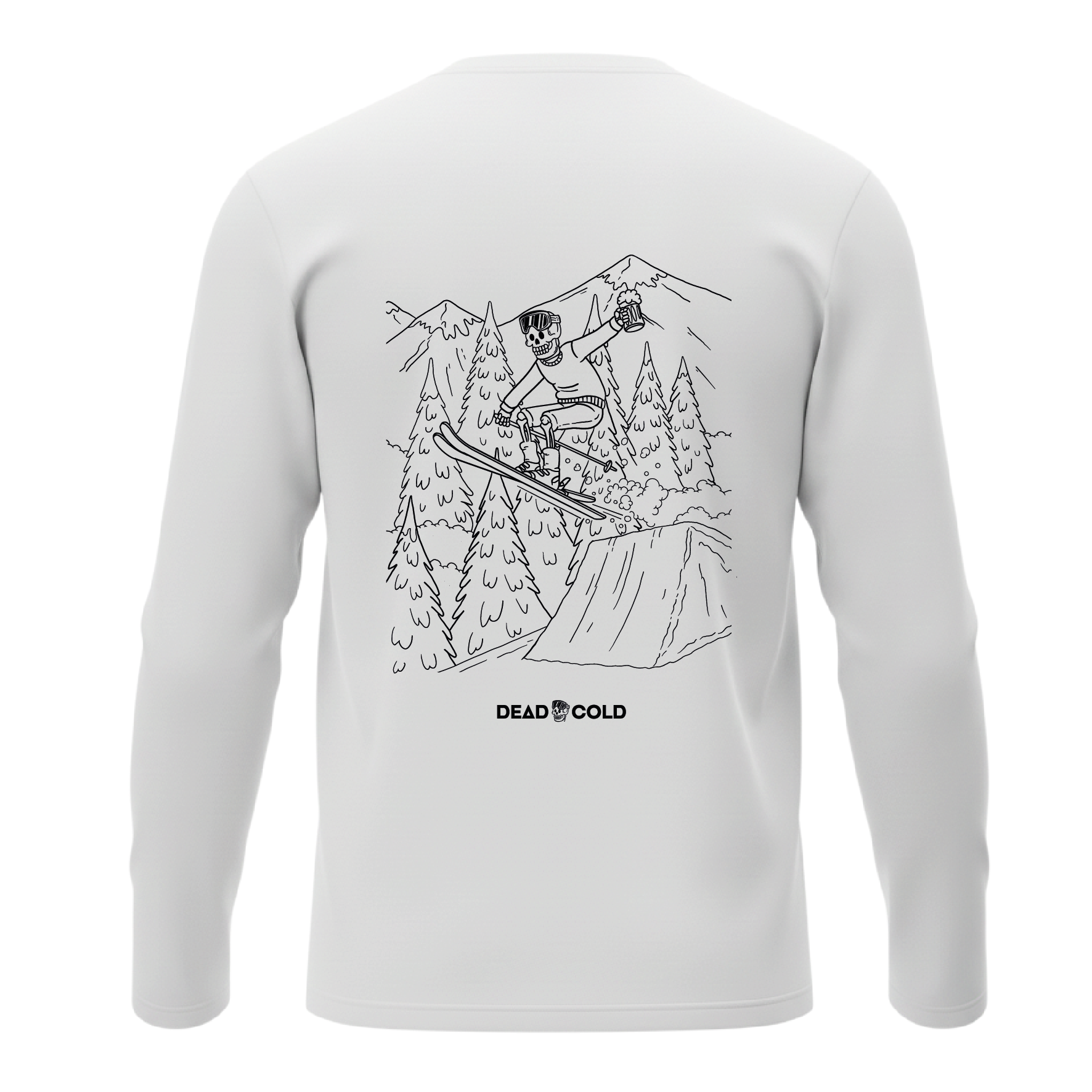 DeadCold Send It Longsleeve Tee – White