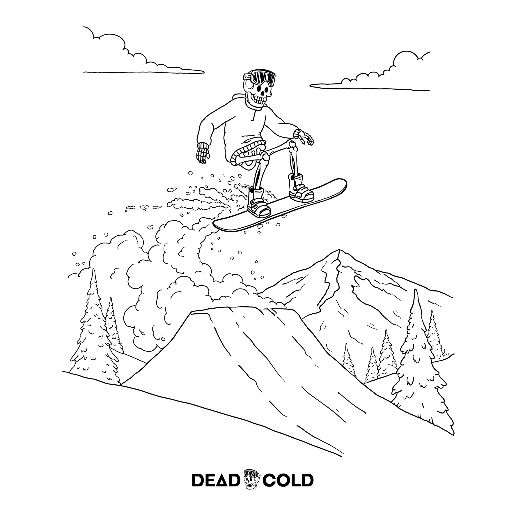 DeadCold Nailed It - Boarders Hoodie - White