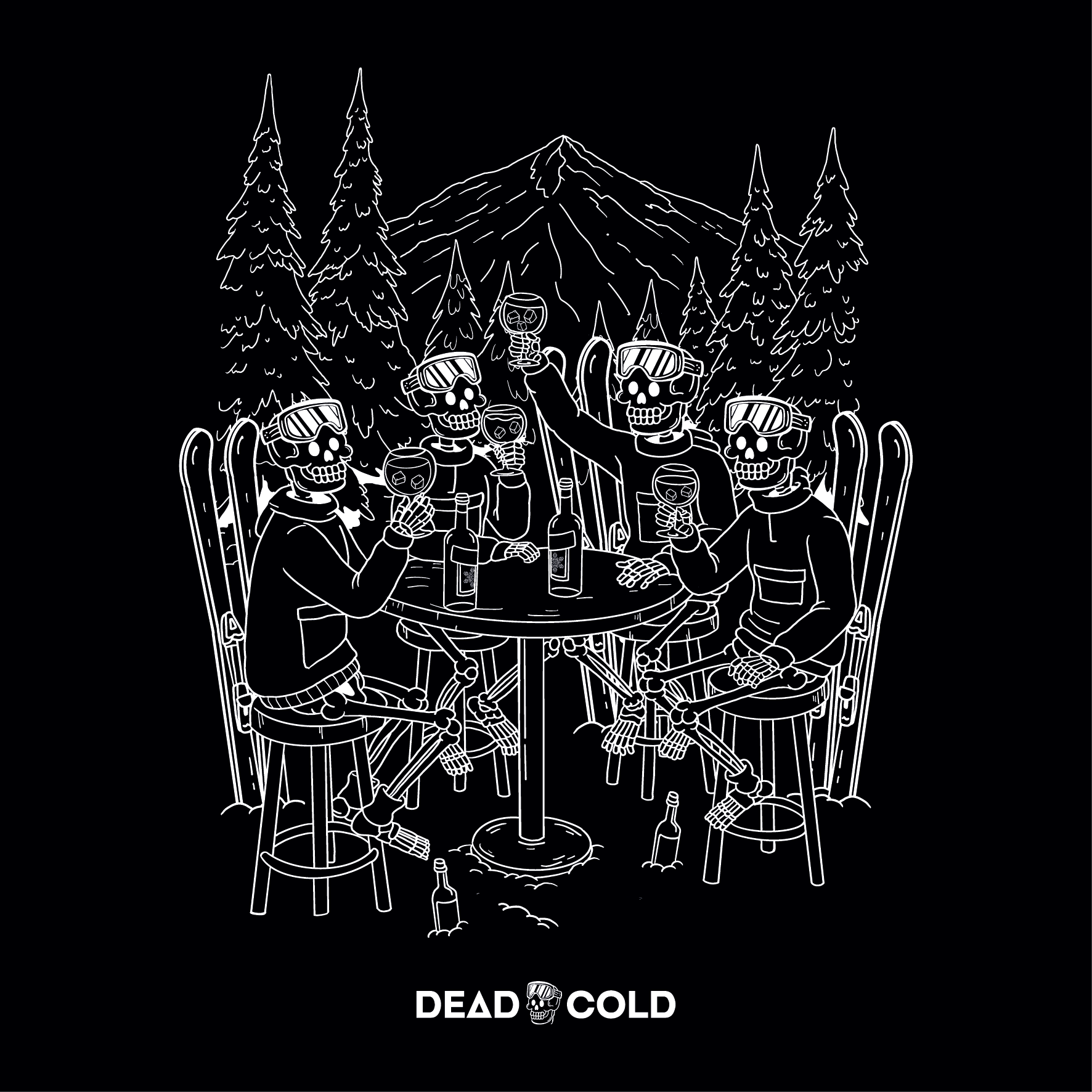 DeadCold Après Bone Club Tee – Black