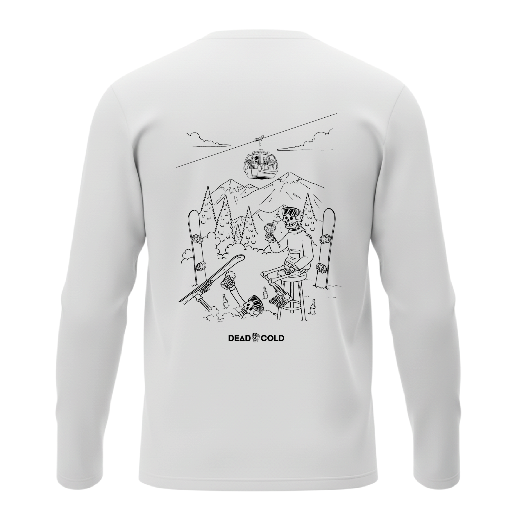 DeadCold Apres Energy - Boarders Longsleeve Tee – White