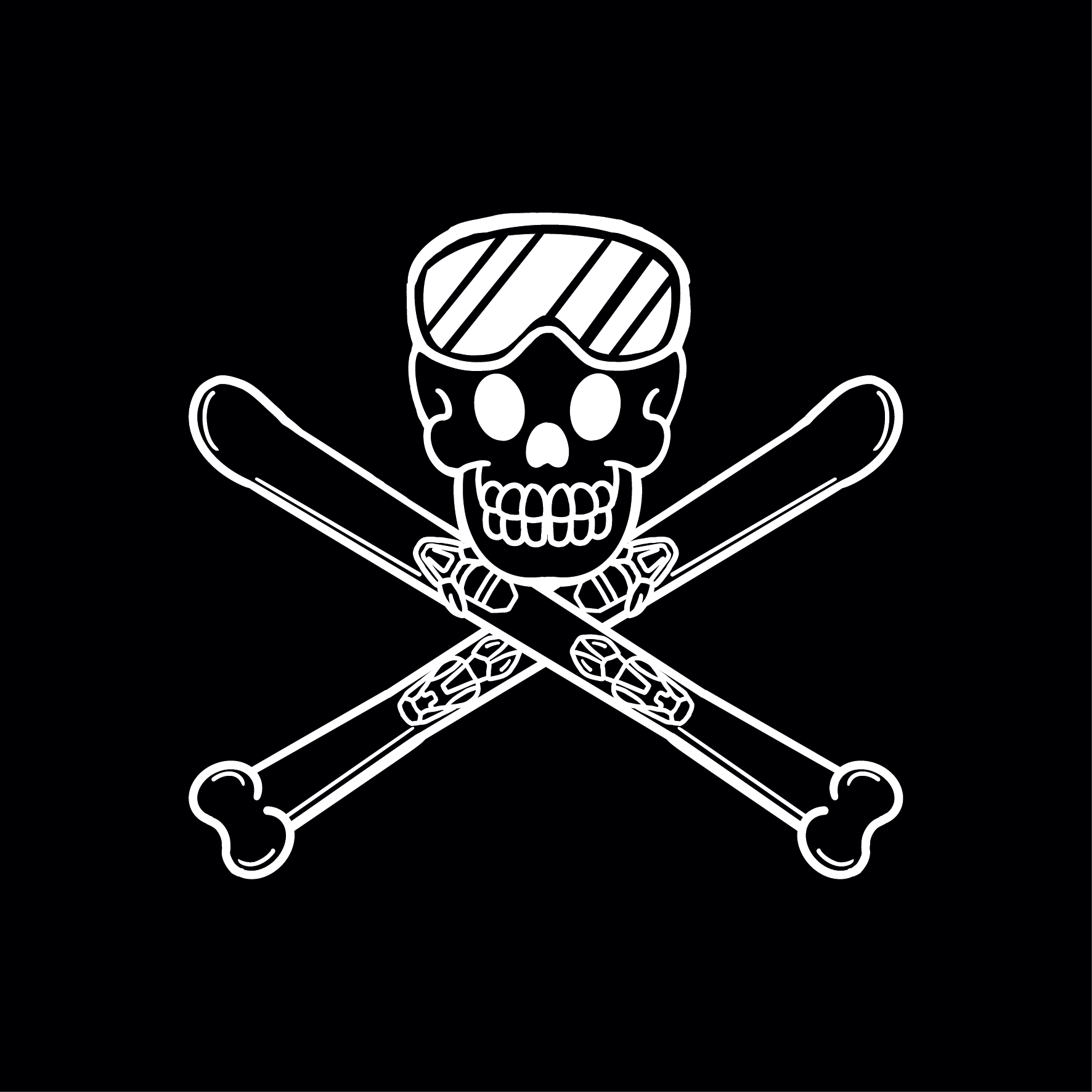 DeadCold Skull & Bones Tee – Black