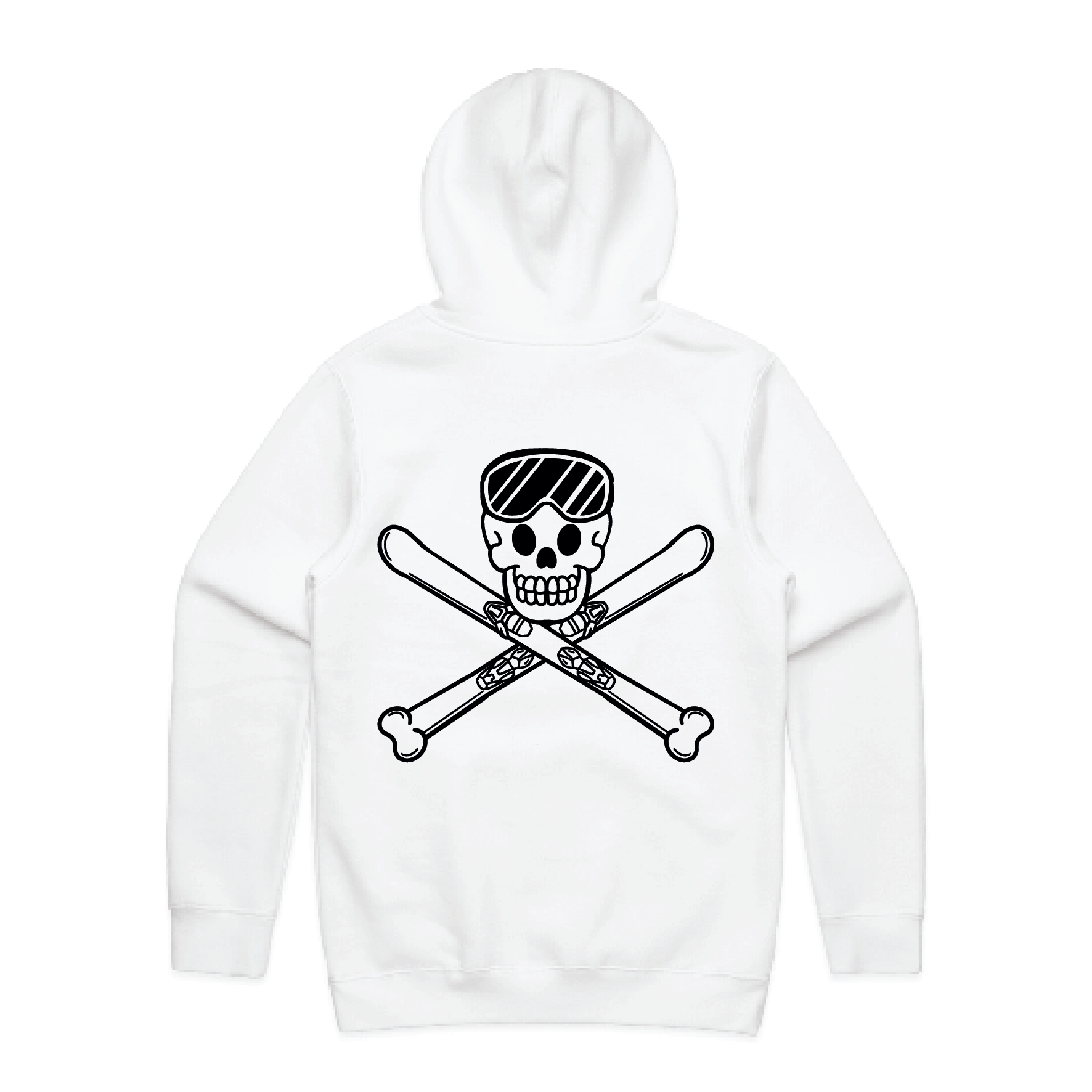 DeadCold Skull & Bones Hoodie - White