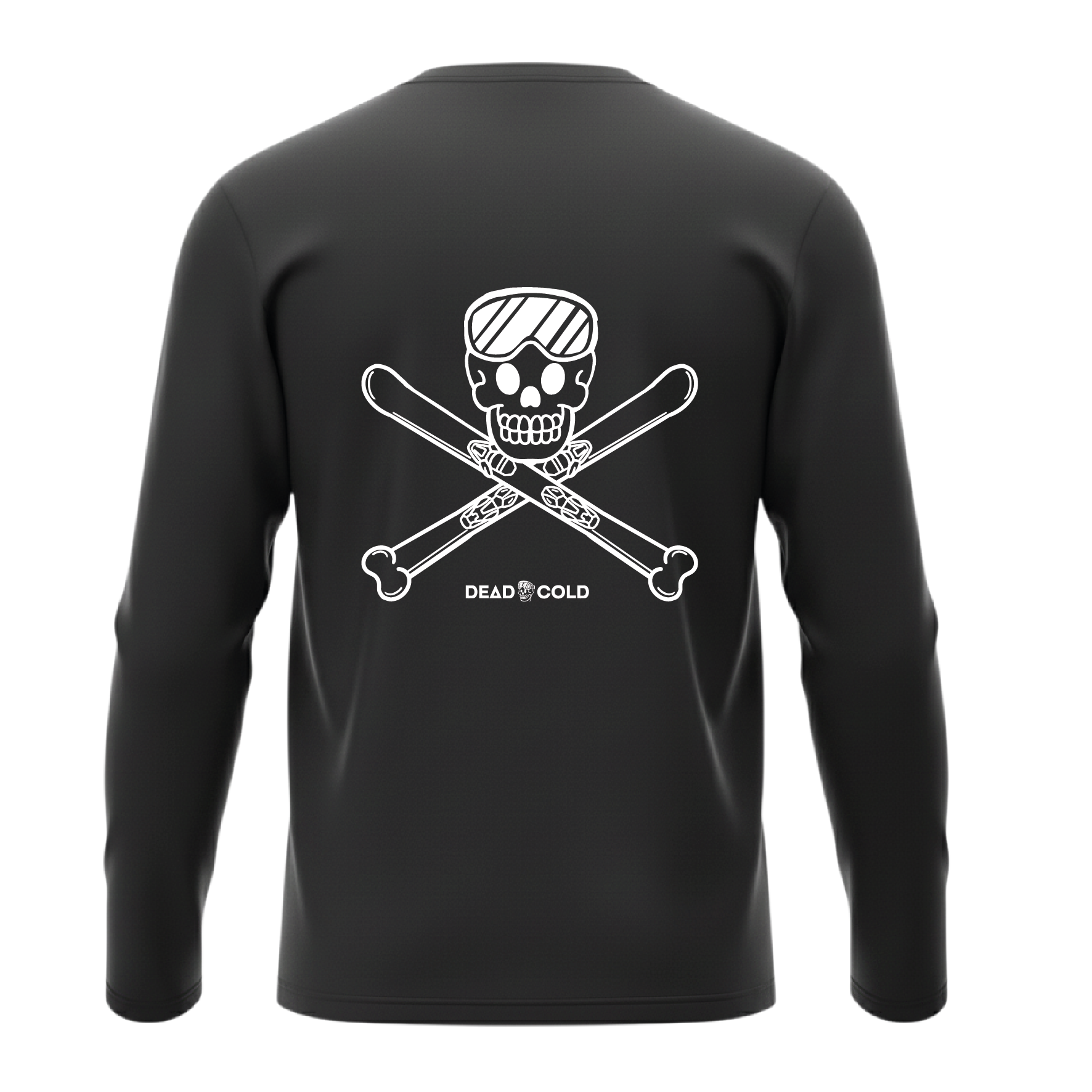 DeadCold Skull & Bones Longsleeve Tee – Black