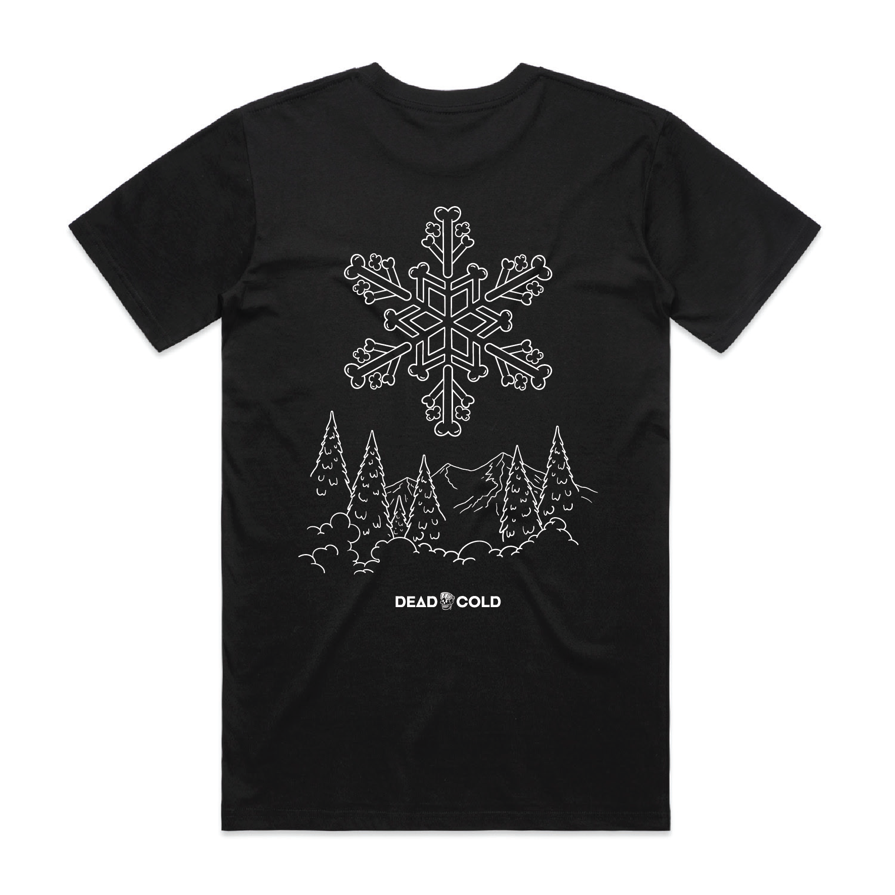 DeadCold Bone Flake Tee – Black