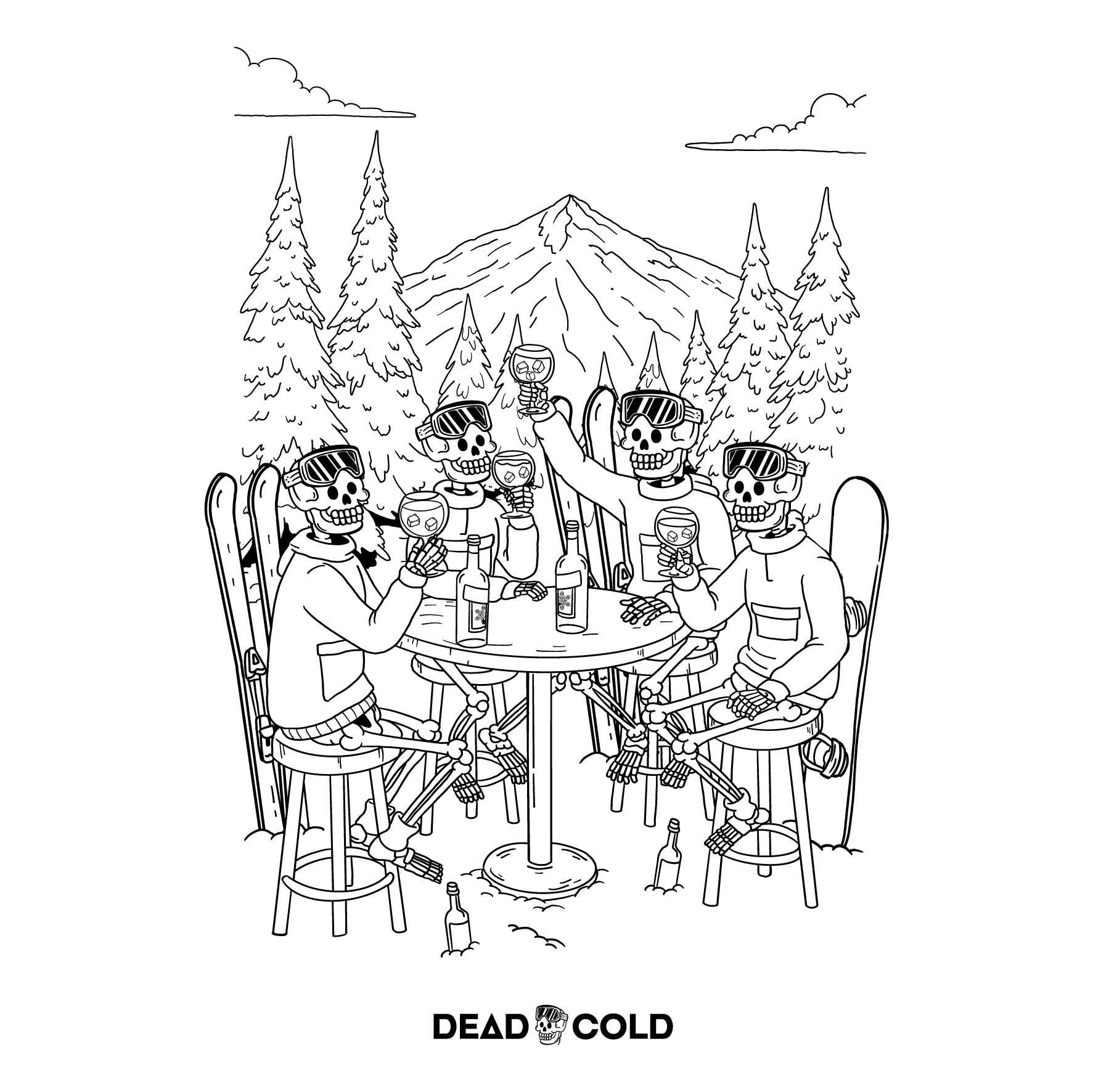 DeadCold Après Board Club - Boarders Tee - Black