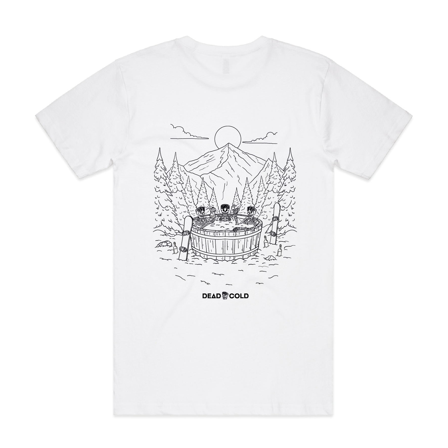 DeadCold Spa Days - Boarders Tee - White