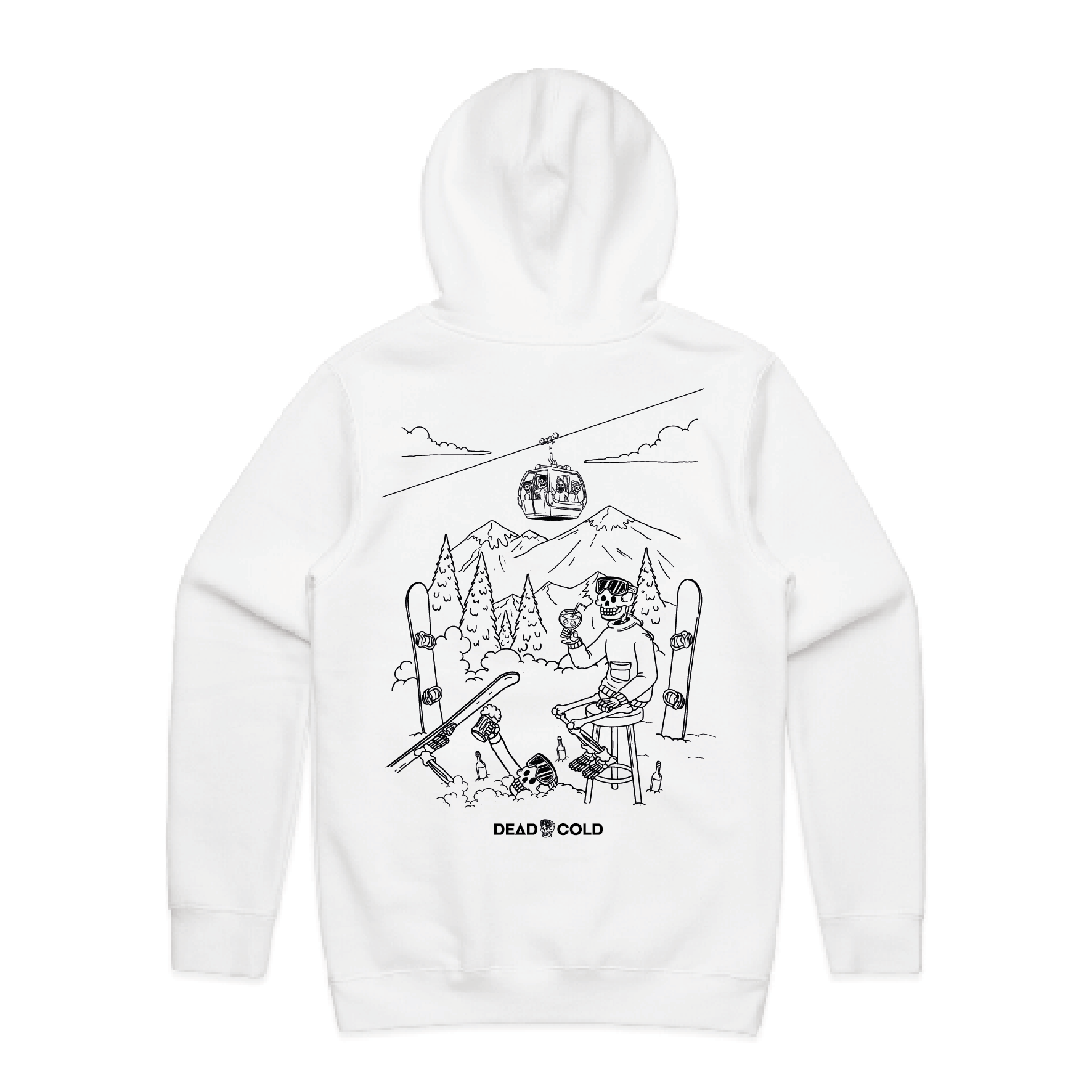DeadCold Après Energy - Boarders Hoodie - White