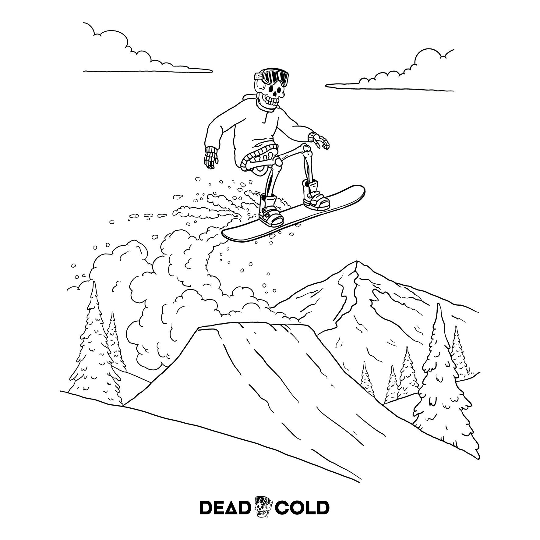 DeadCold Nailed It - Boarders Sweater – White