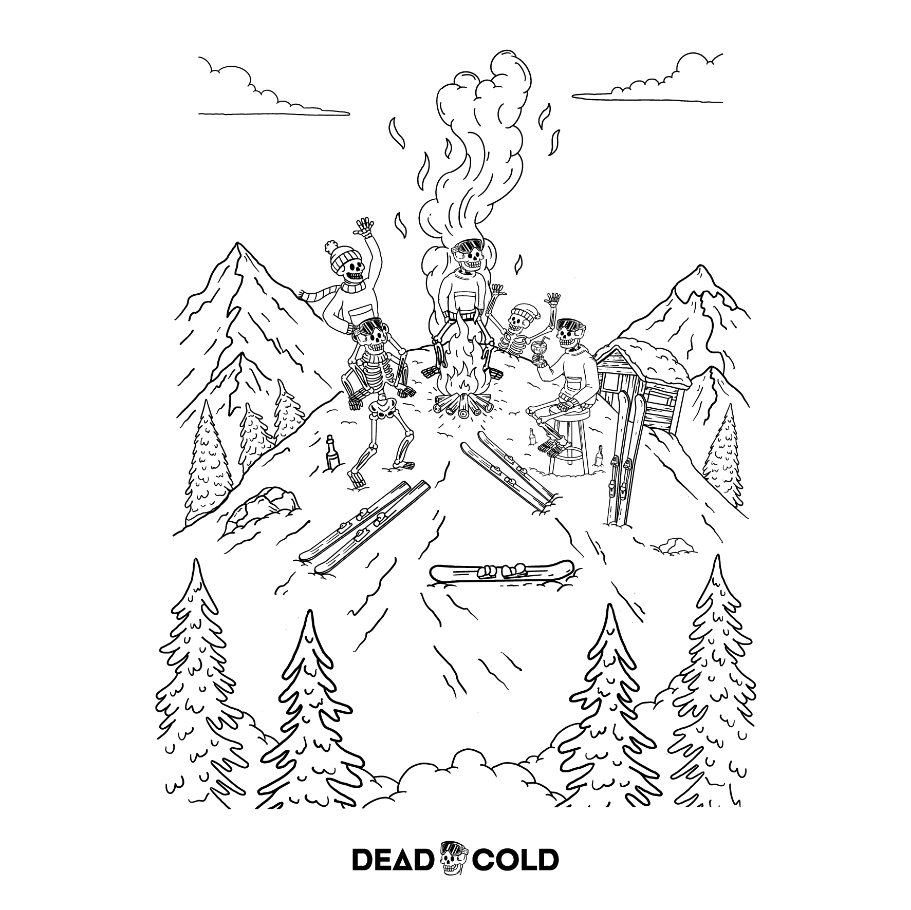 DeadCold Piste Party Sweater – Black