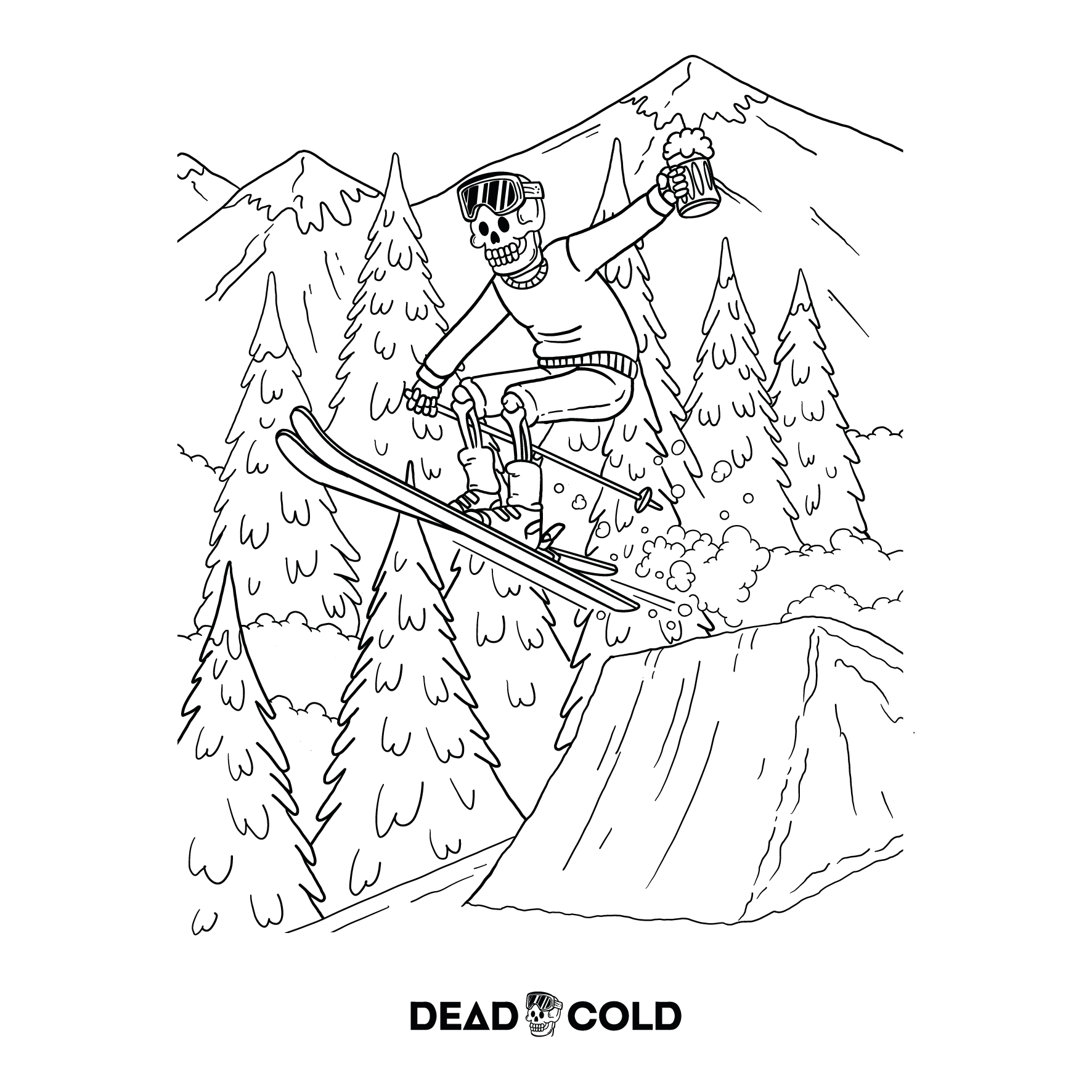 DeadCold Send It Longsleeve Tee – White