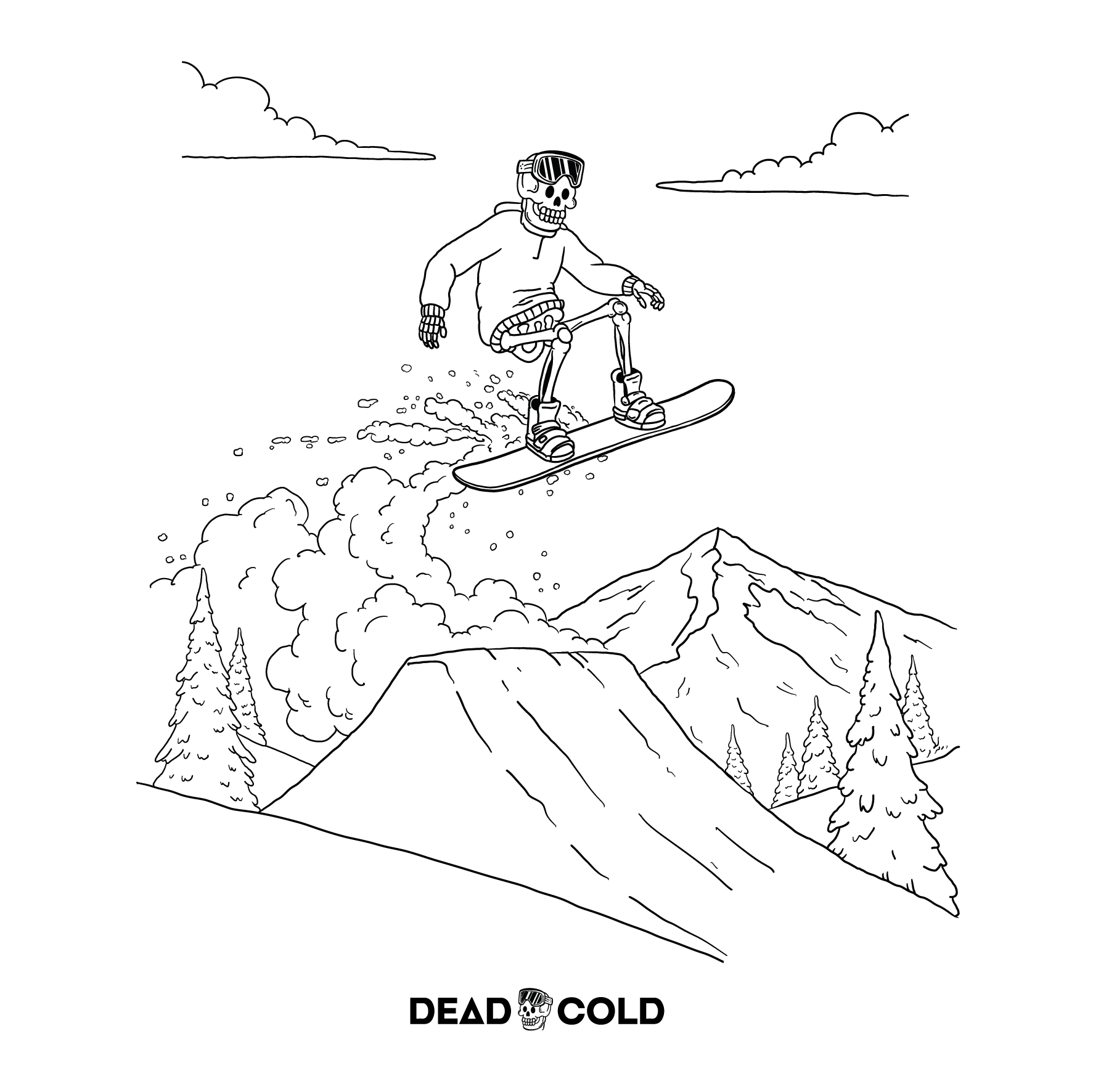 DeadCold Nailed It - Boarders Tee - White